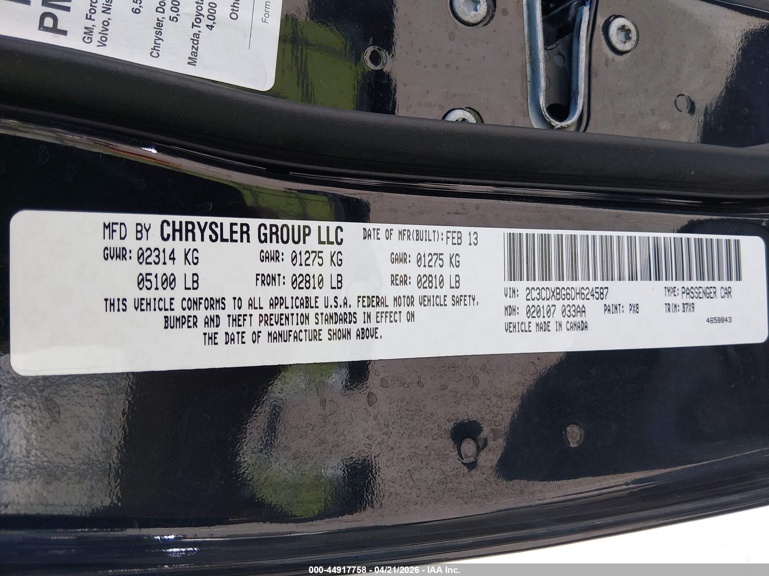 2013 Dodge Charger Se Черный vin: 2C3CDXBG6DH624587