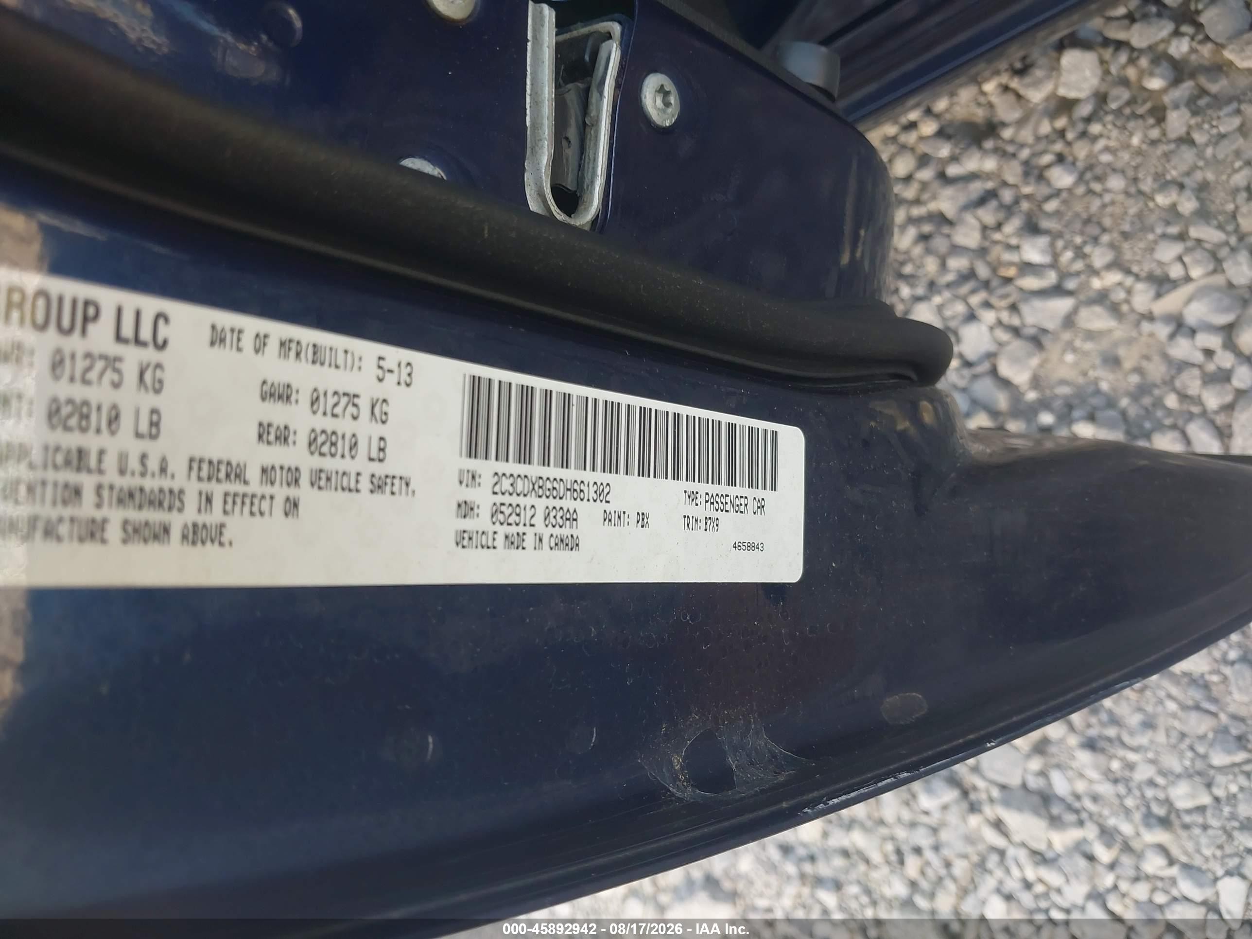 2013 Dodge Charger Se Blue vin: 2C3CDXBG6DH661302