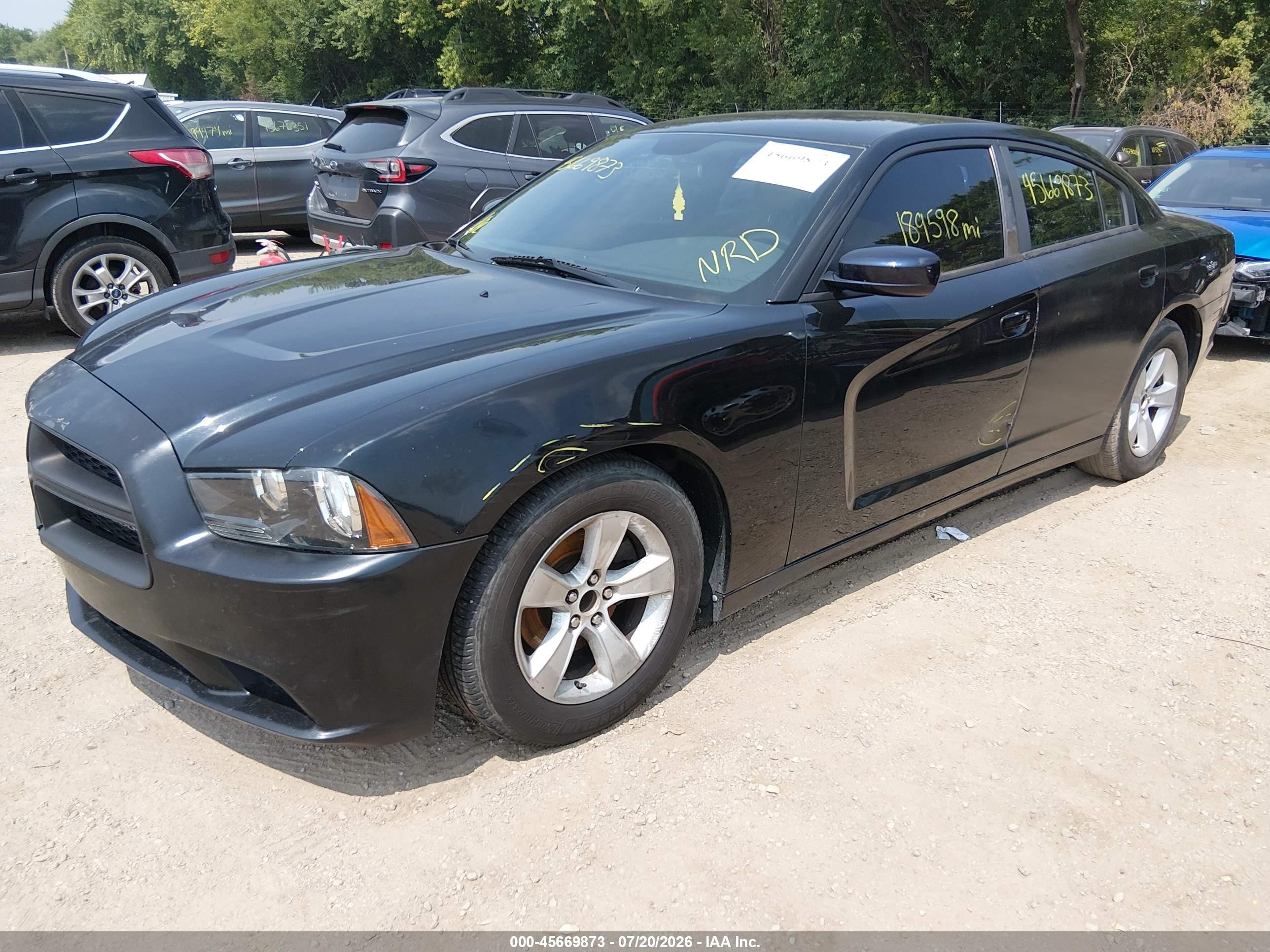 2013 Dodge Charger Se Black vin: 2C3CDXBG6DH720364