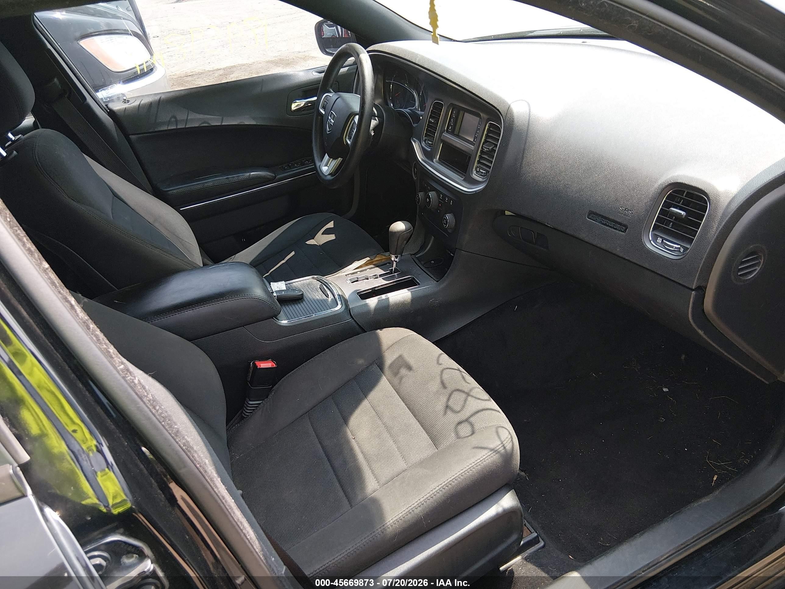 2013 Dodge Charger Se Black vin: 2C3CDXBG6DH720364