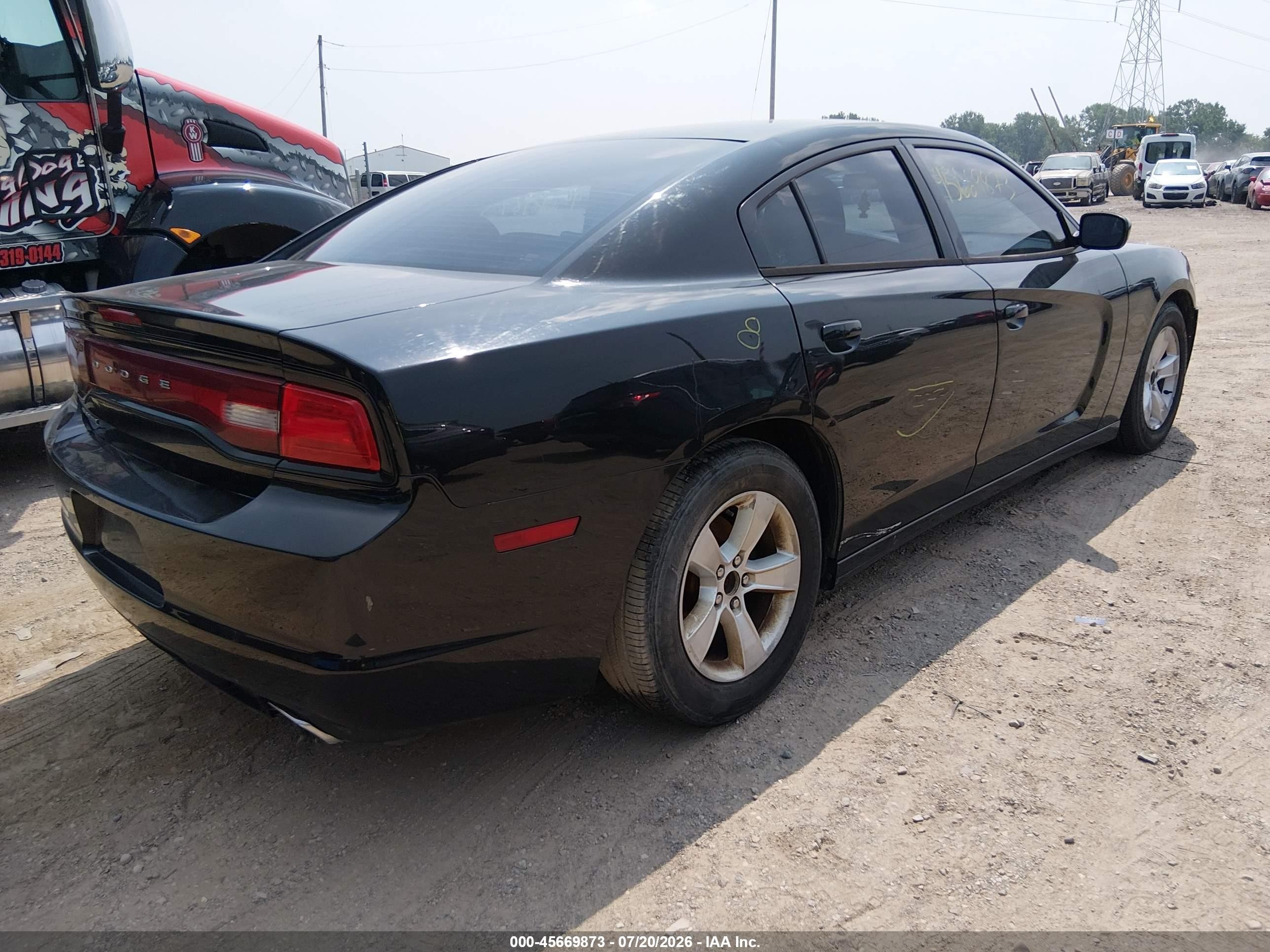 2013 Dodge Charger Se Black vin: 2C3CDXBG6DH720364
