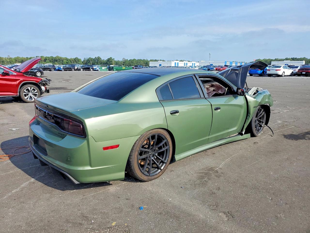 2014 Dodge Charger Se Green vin: 2C3CDXBG6EH129503