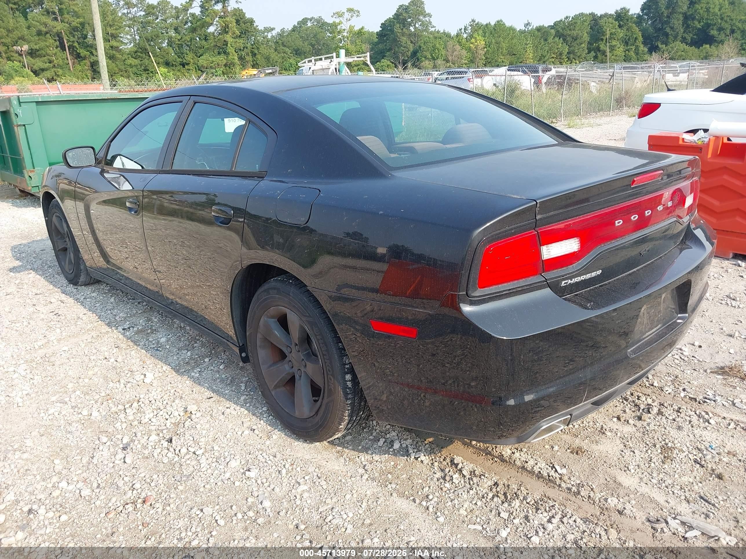 2014 Dodge Charger Se Black vin: 2C3CDXBG6EH130389