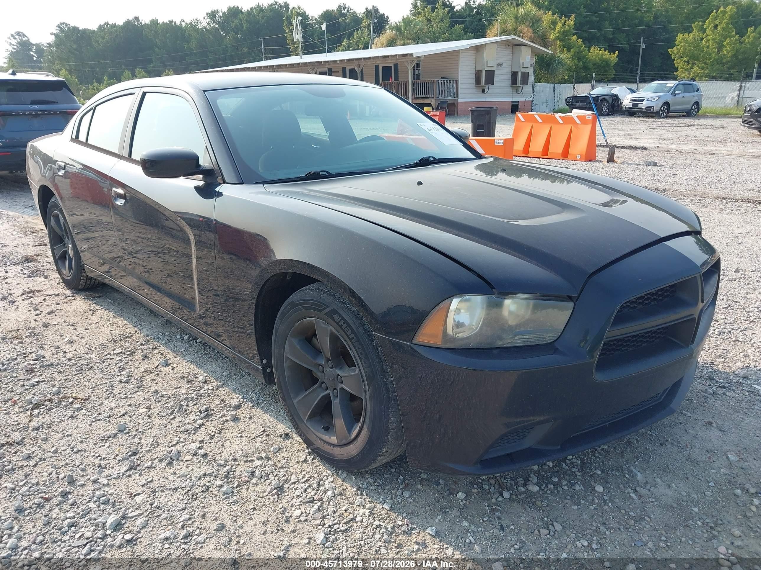2014 Dodge Charger Se Black vin: 2C3CDXBG6EH130389