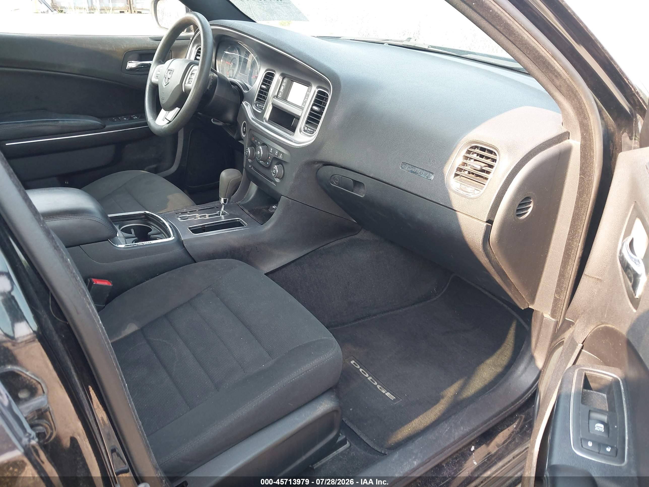 2014 Dodge Charger Se Black vin: 2C3CDXBG6EH130389