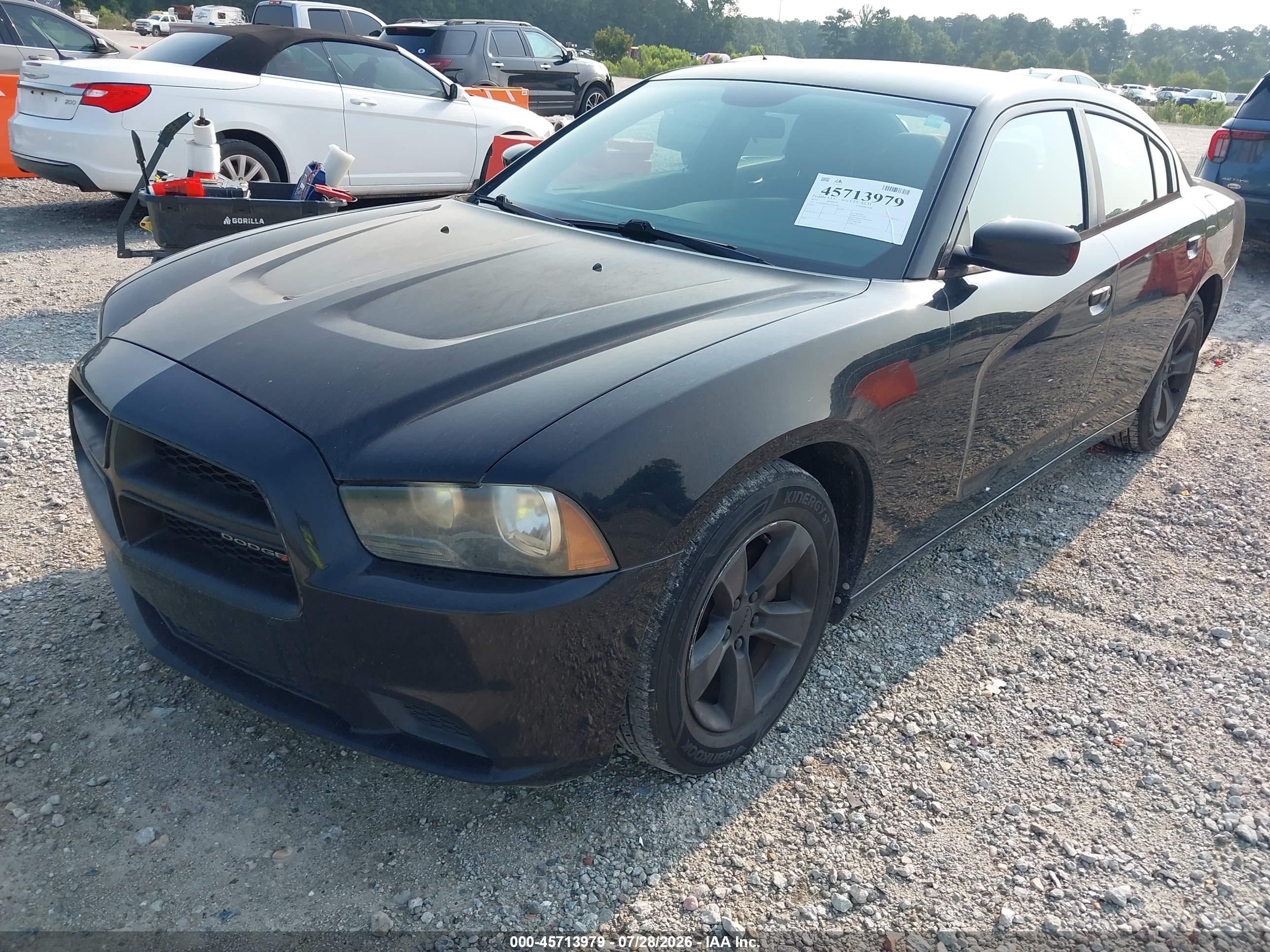 2014 Dodge Charger Se Black vin: 2C3CDXBG6EH130389