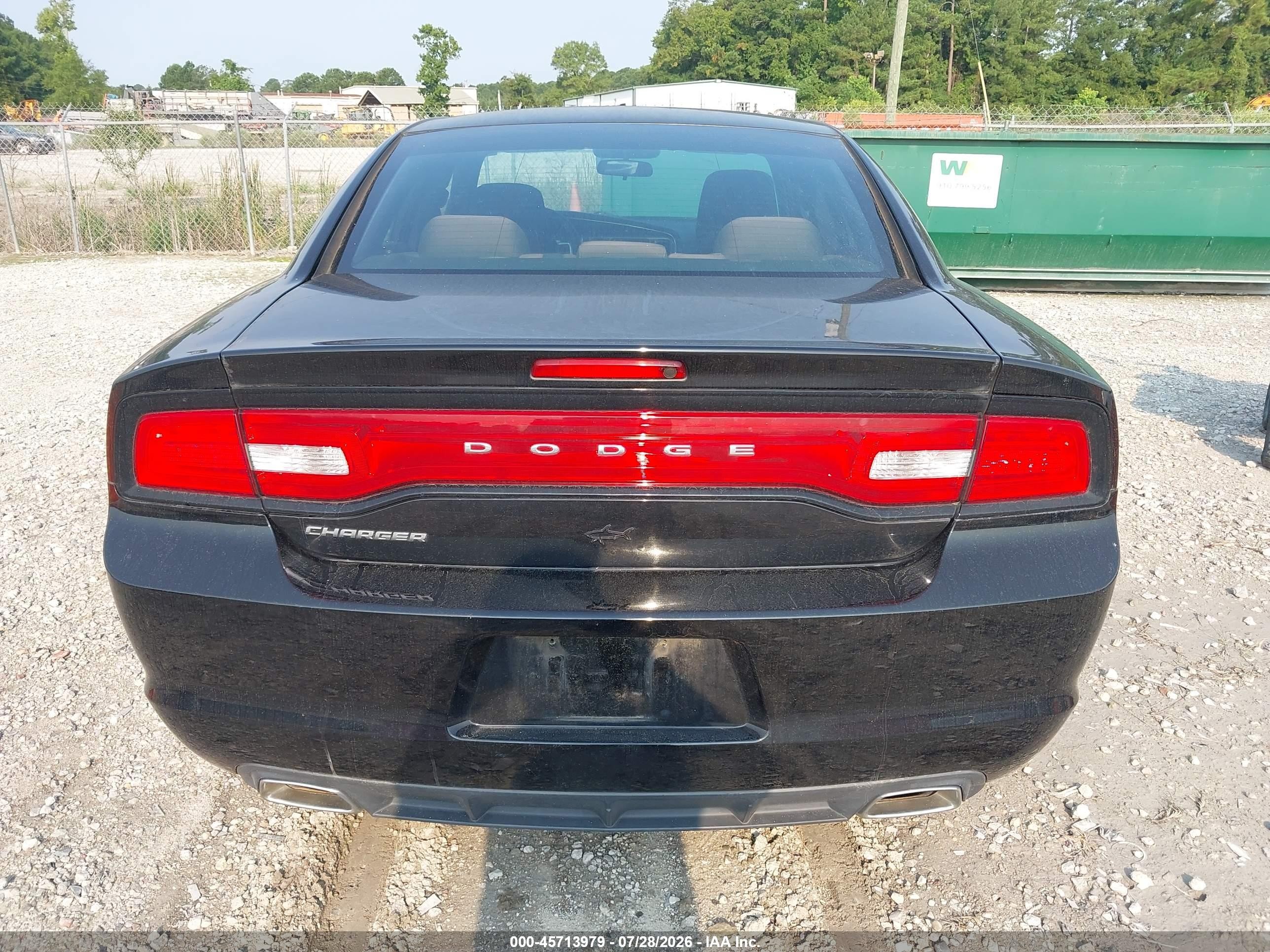 2014 Dodge Charger Se Black vin: 2C3CDXBG6EH130389
