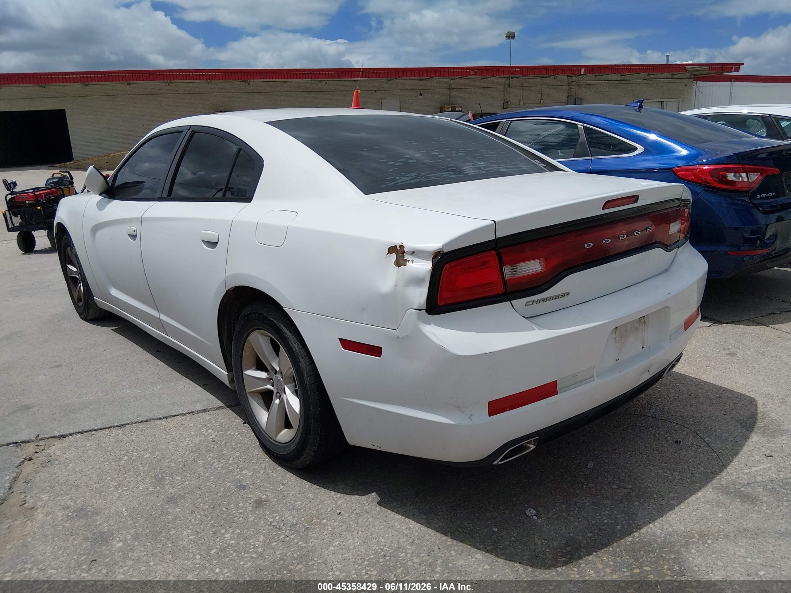 2014 Dodge Charger Se White vin: 2C3CDXBG6EH143966