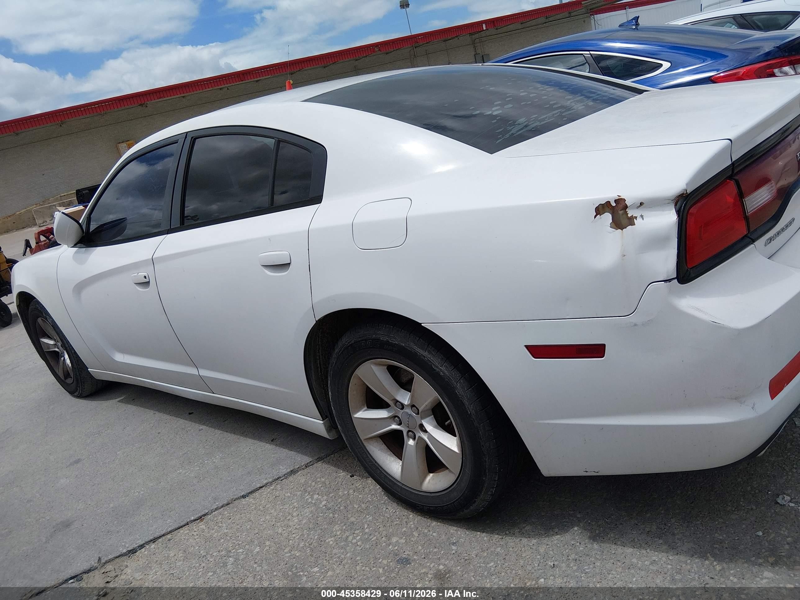 2014 Dodge Charger Se White vin: 2C3CDXBG6EH143966