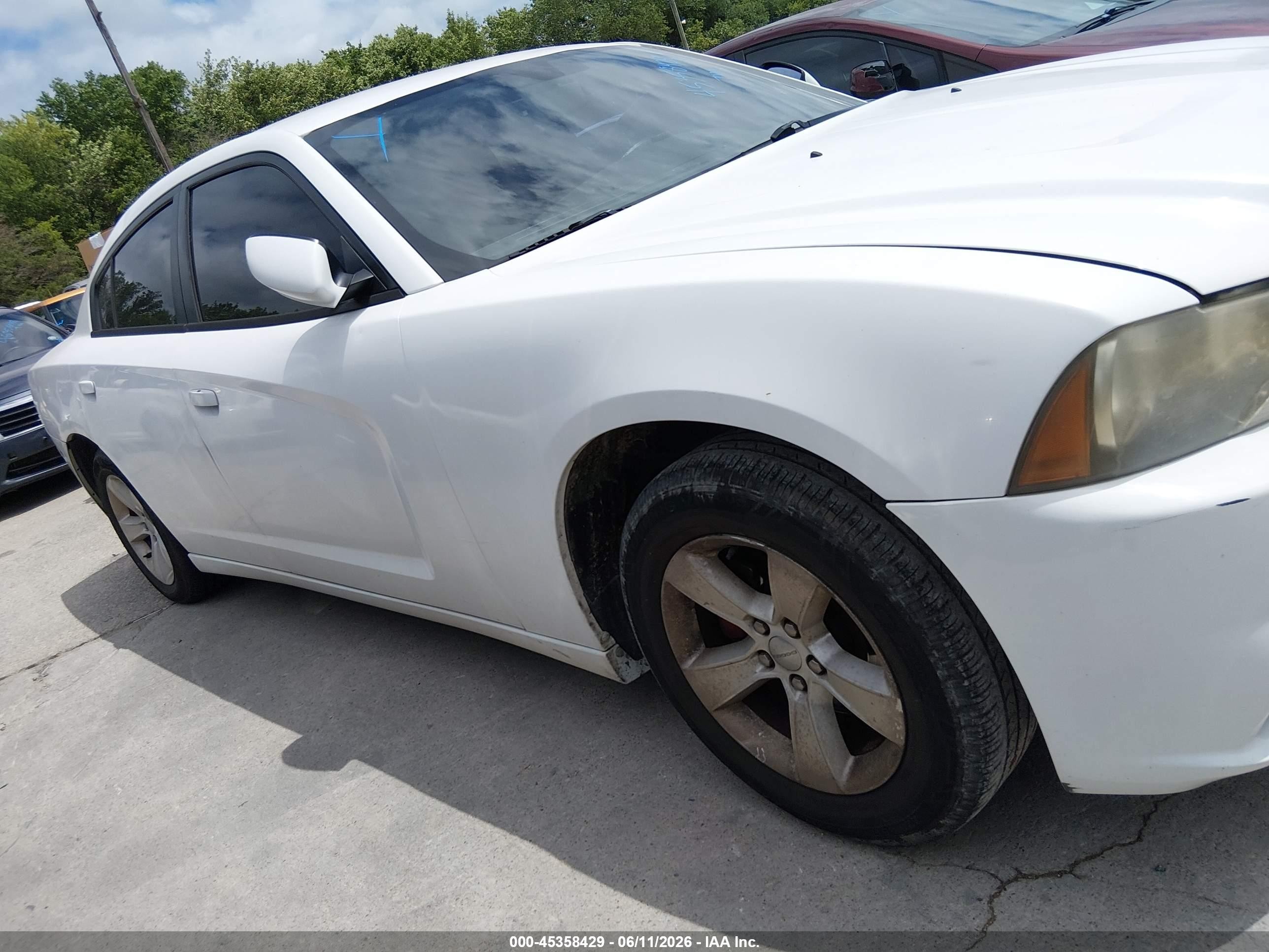 2014 Dodge Charger Se White vin: 2C3CDXBG6EH143966