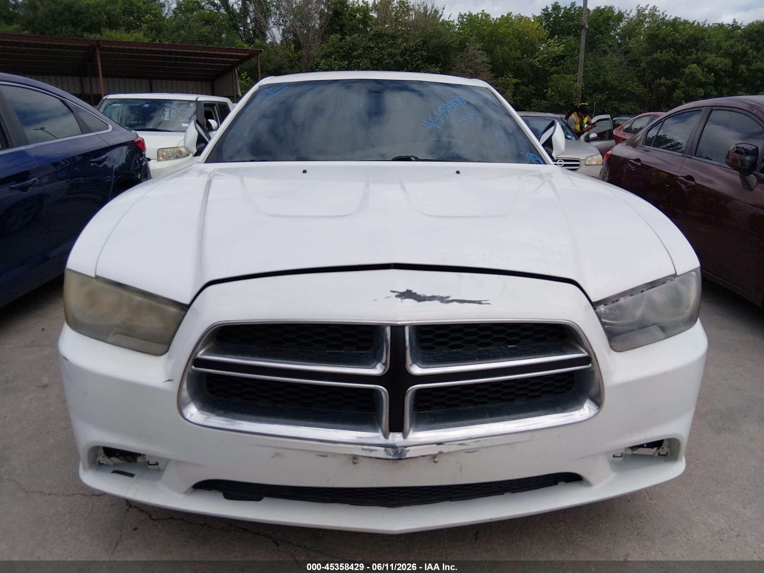 2014 Dodge Charger Se White vin: 2C3CDXBG6EH143966