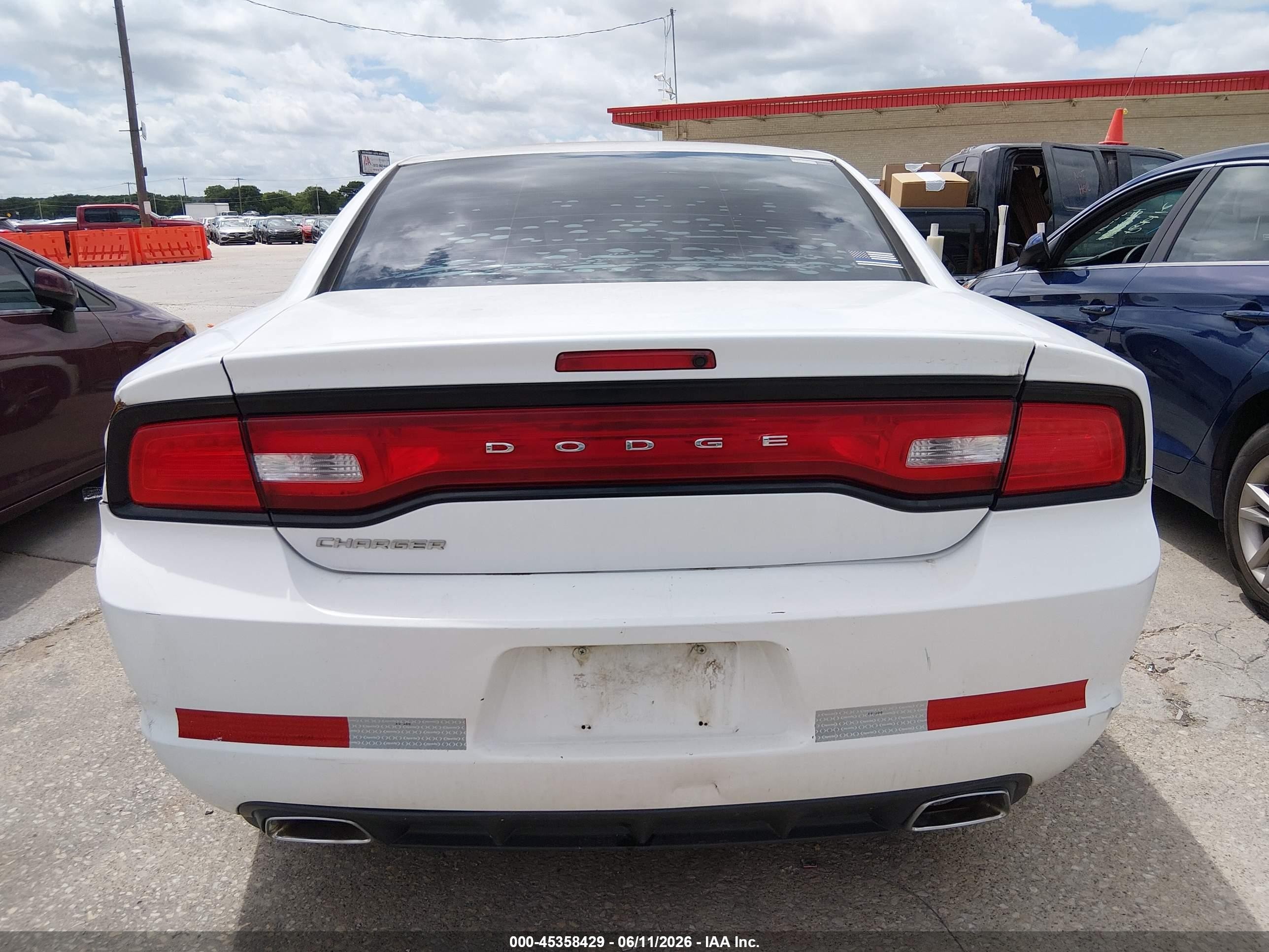 2014 Dodge Charger Se White vin: 2C3CDXBG6EH143966