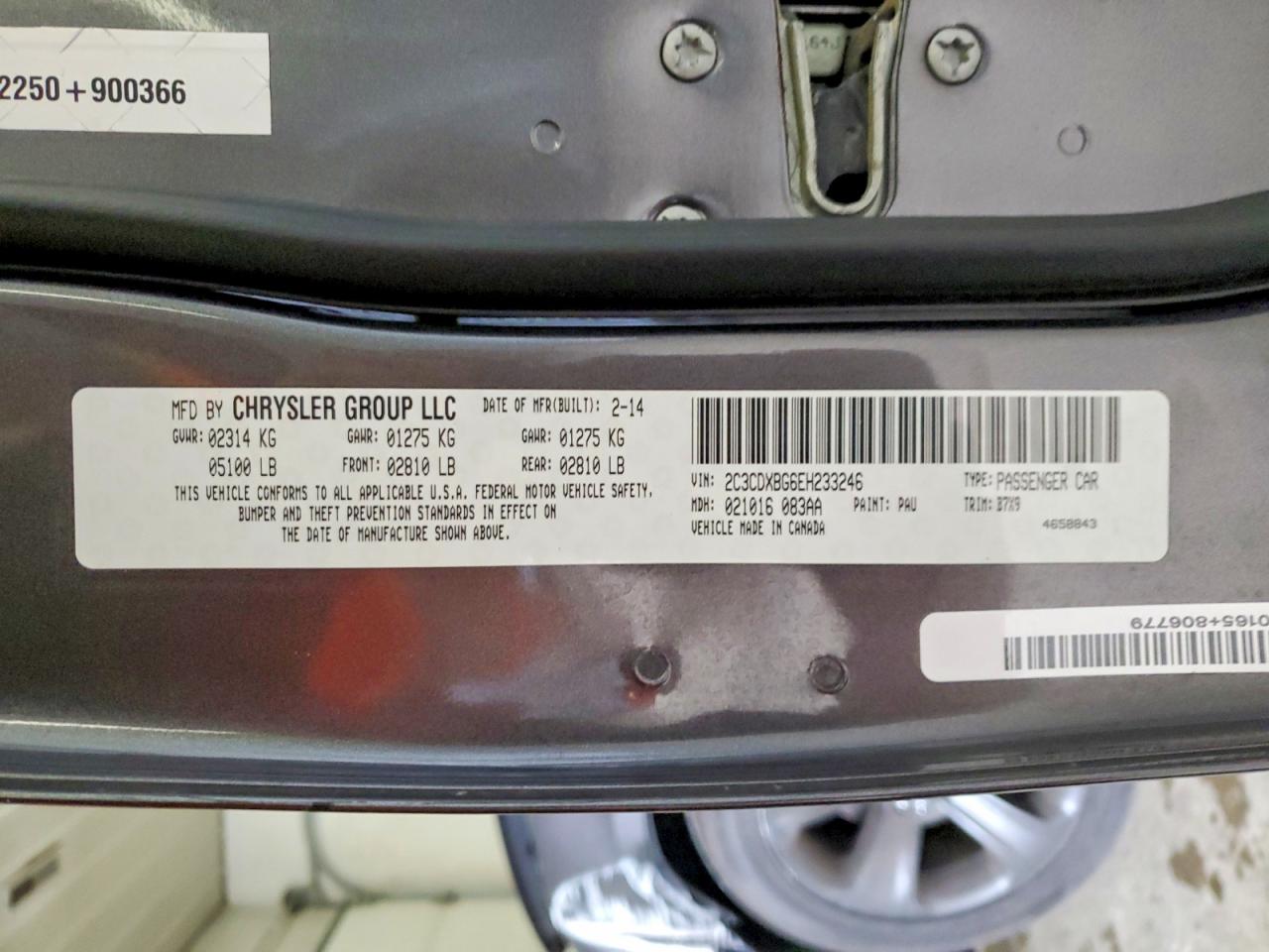 2014 Dodge Charger Se Серый vin: 2C3CDXBG6EH233246