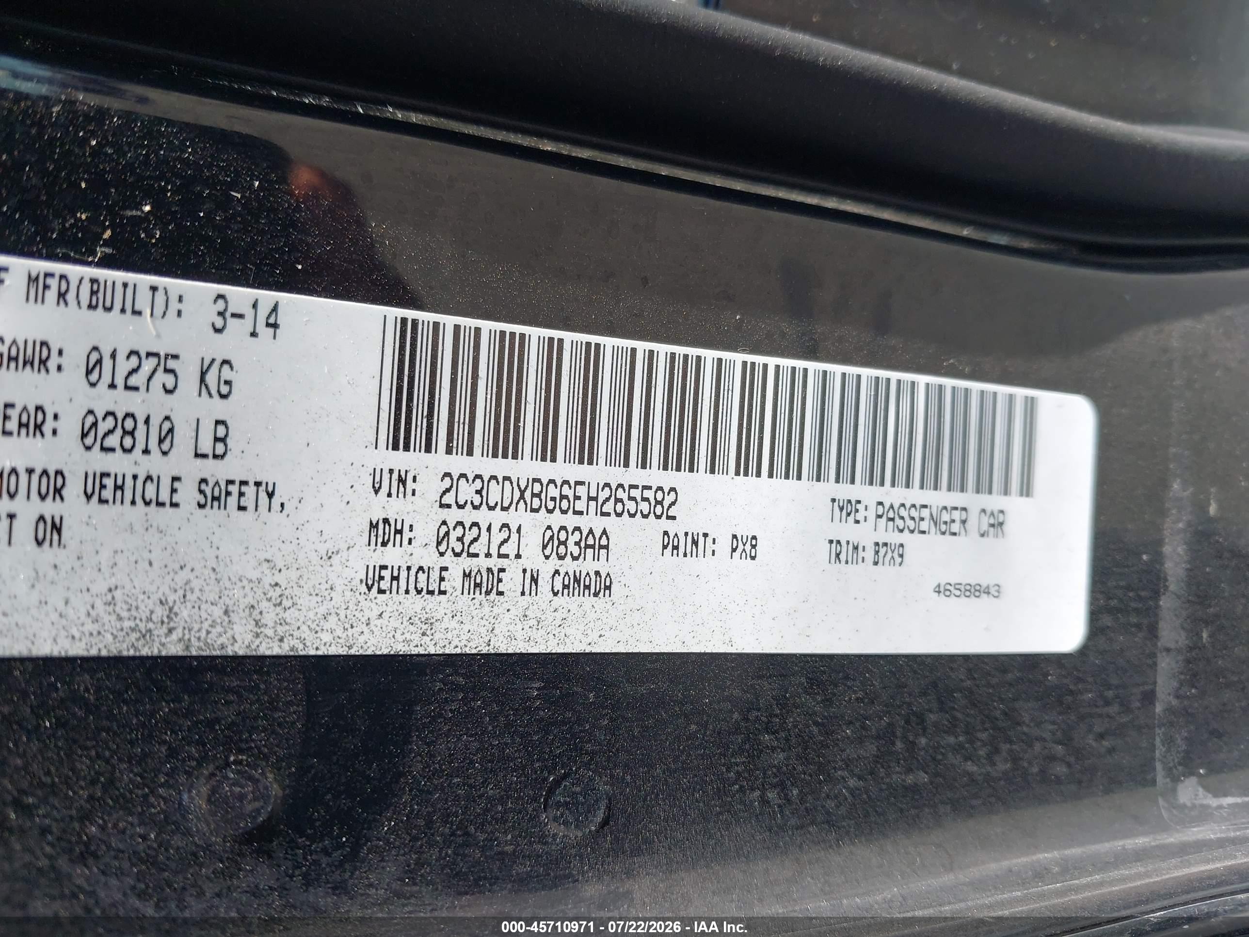 2014 Dodge Charger Se Black vin: 2C3CDXBG6EH265582