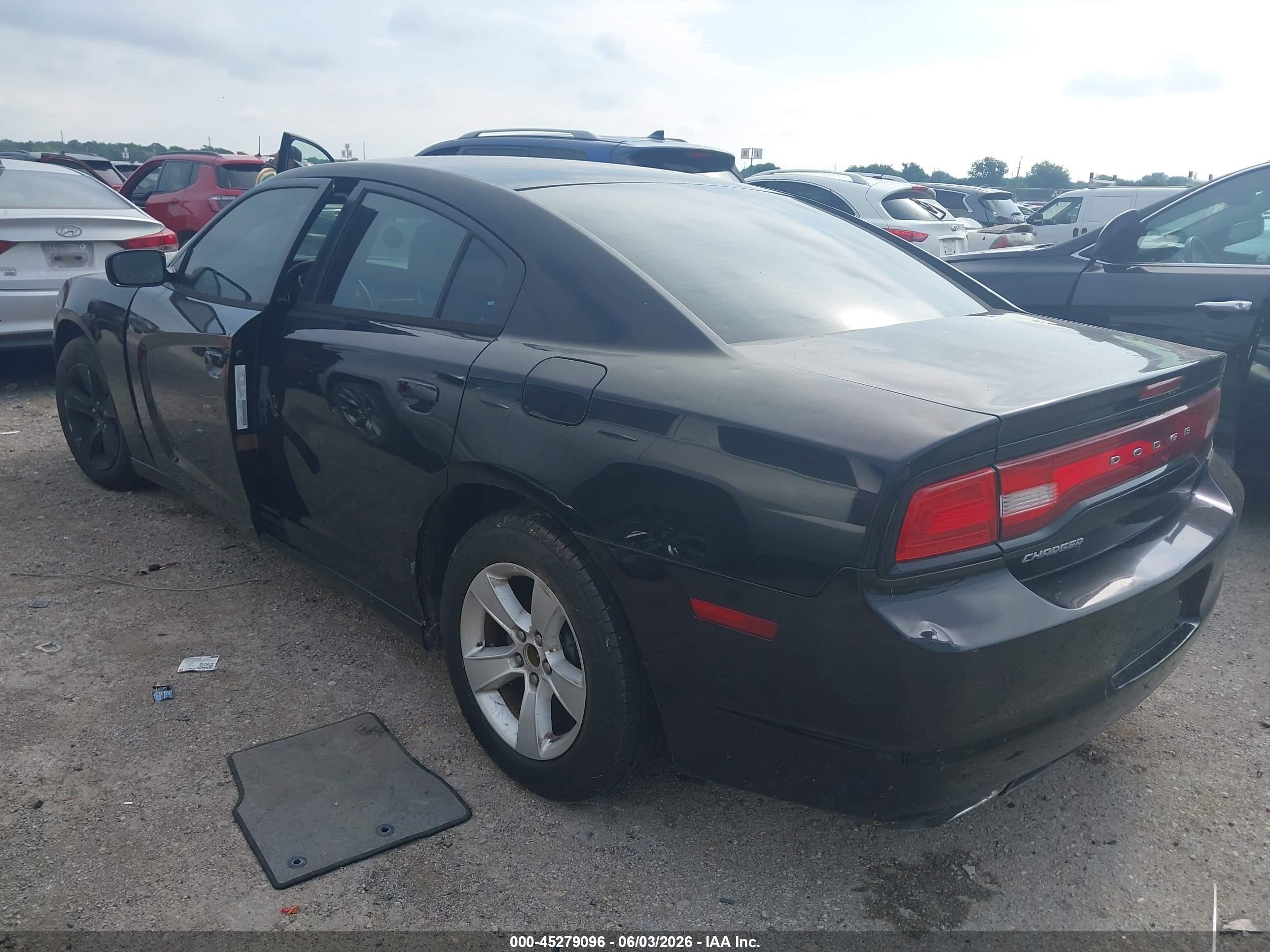 2014 Dodge Charger Se Black vin: 2C3CDXBG6EH284651