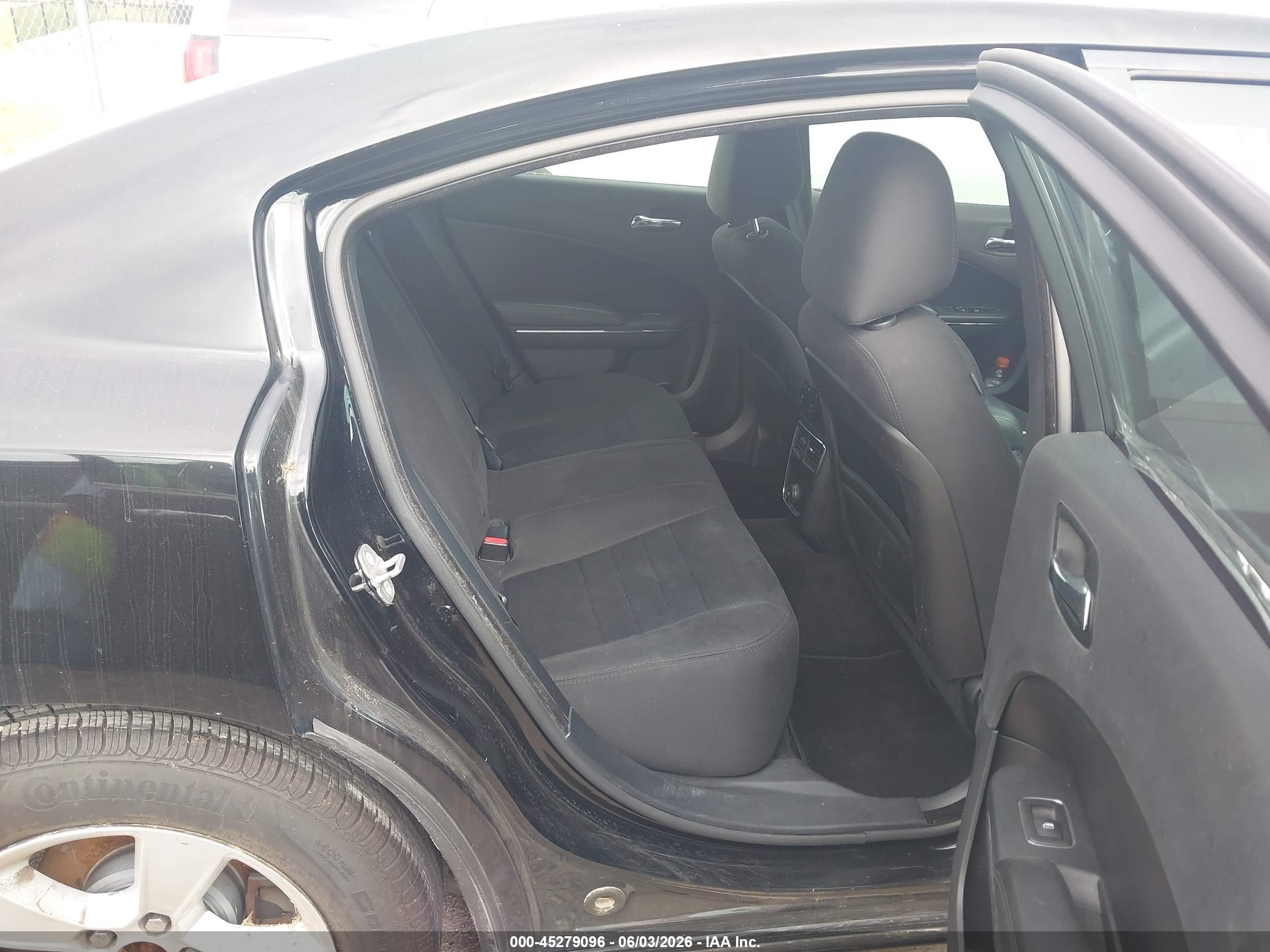 2014 Dodge Charger Se Black vin: 2C3CDXBG6EH284651