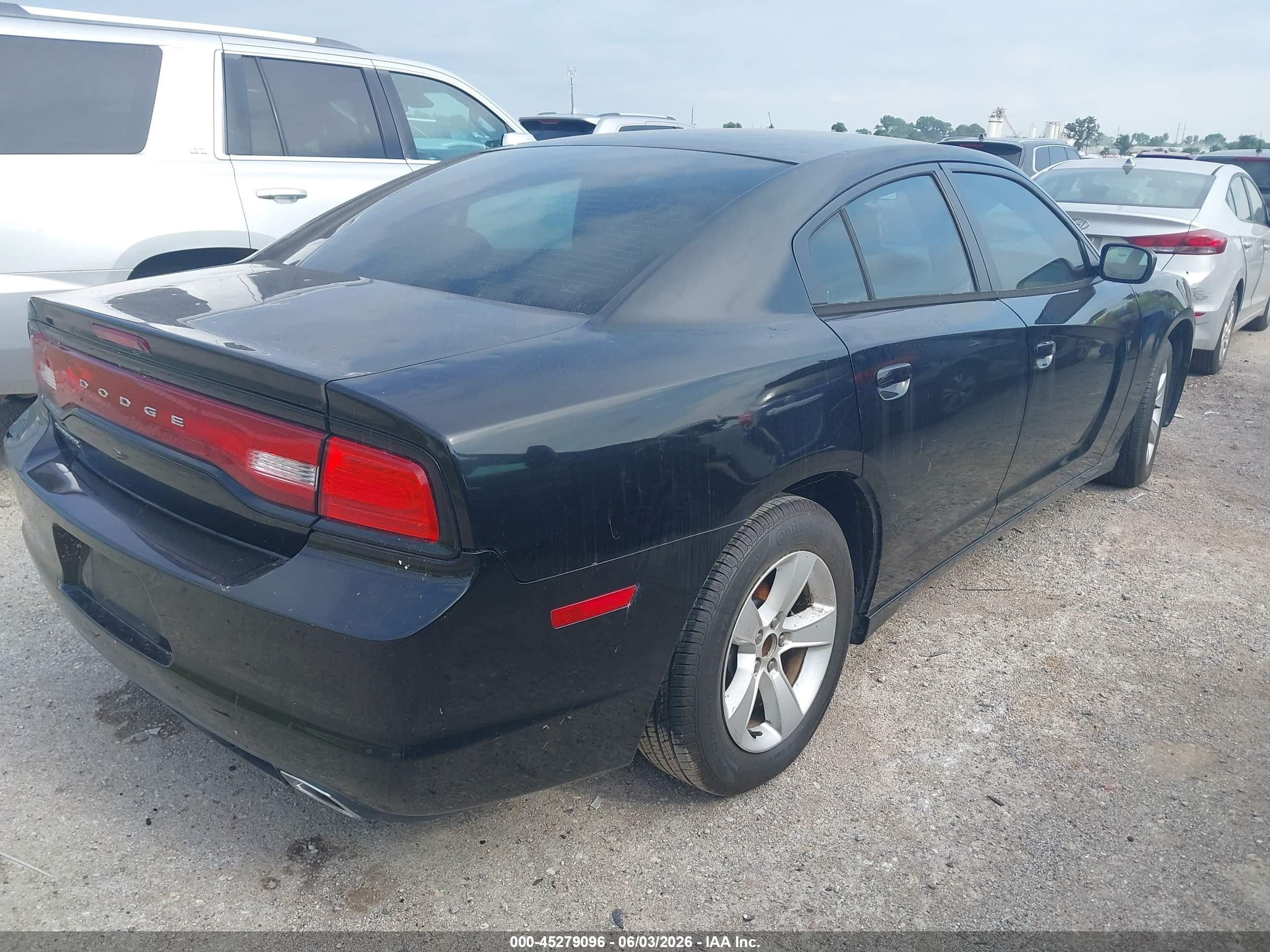 2014 Dodge Charger Se Black vin: 2C3CDXBG6EH284651