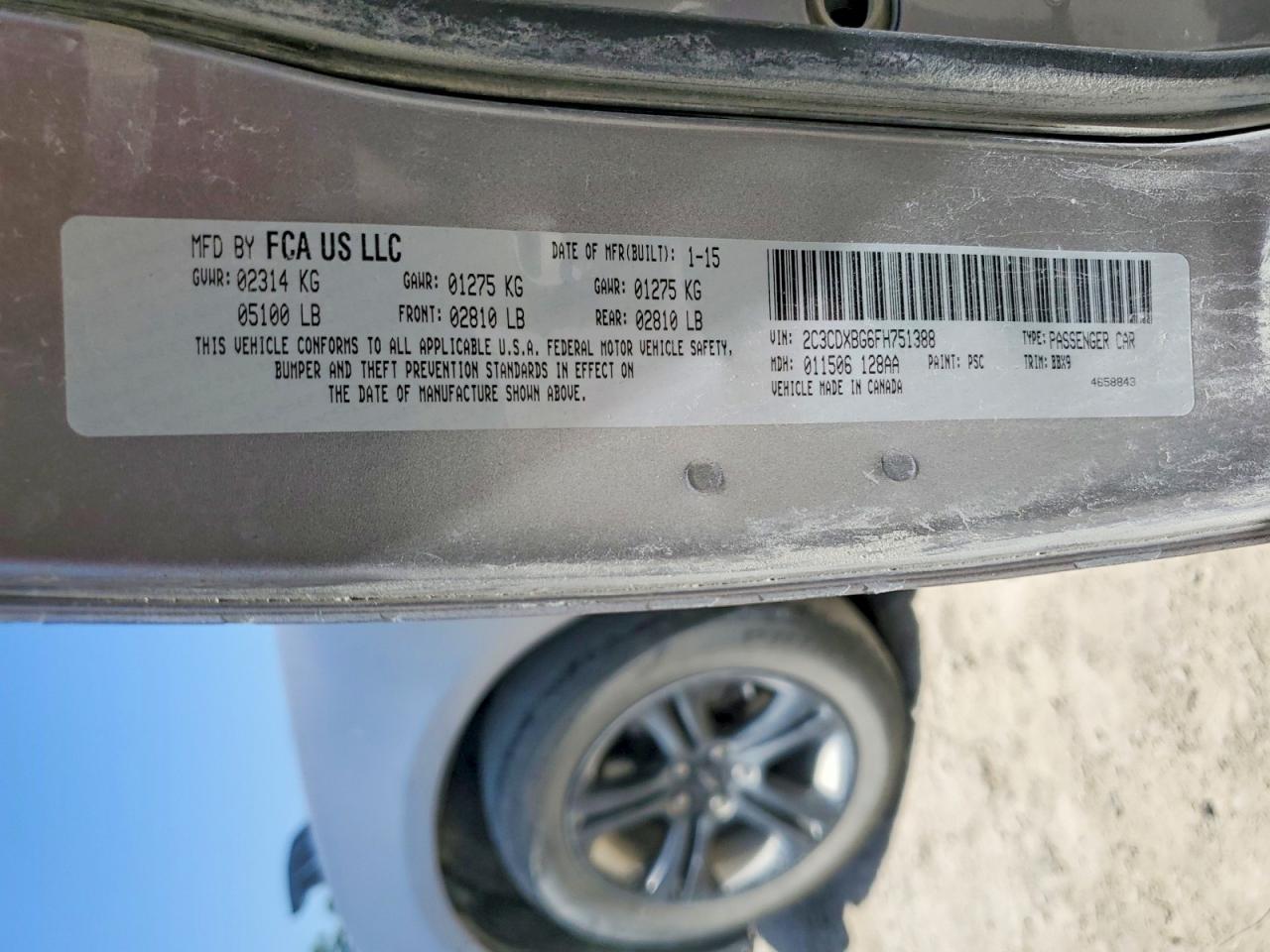 2015 Dodge Charger Se Silver vin: 2C3CDXBG6FH751388