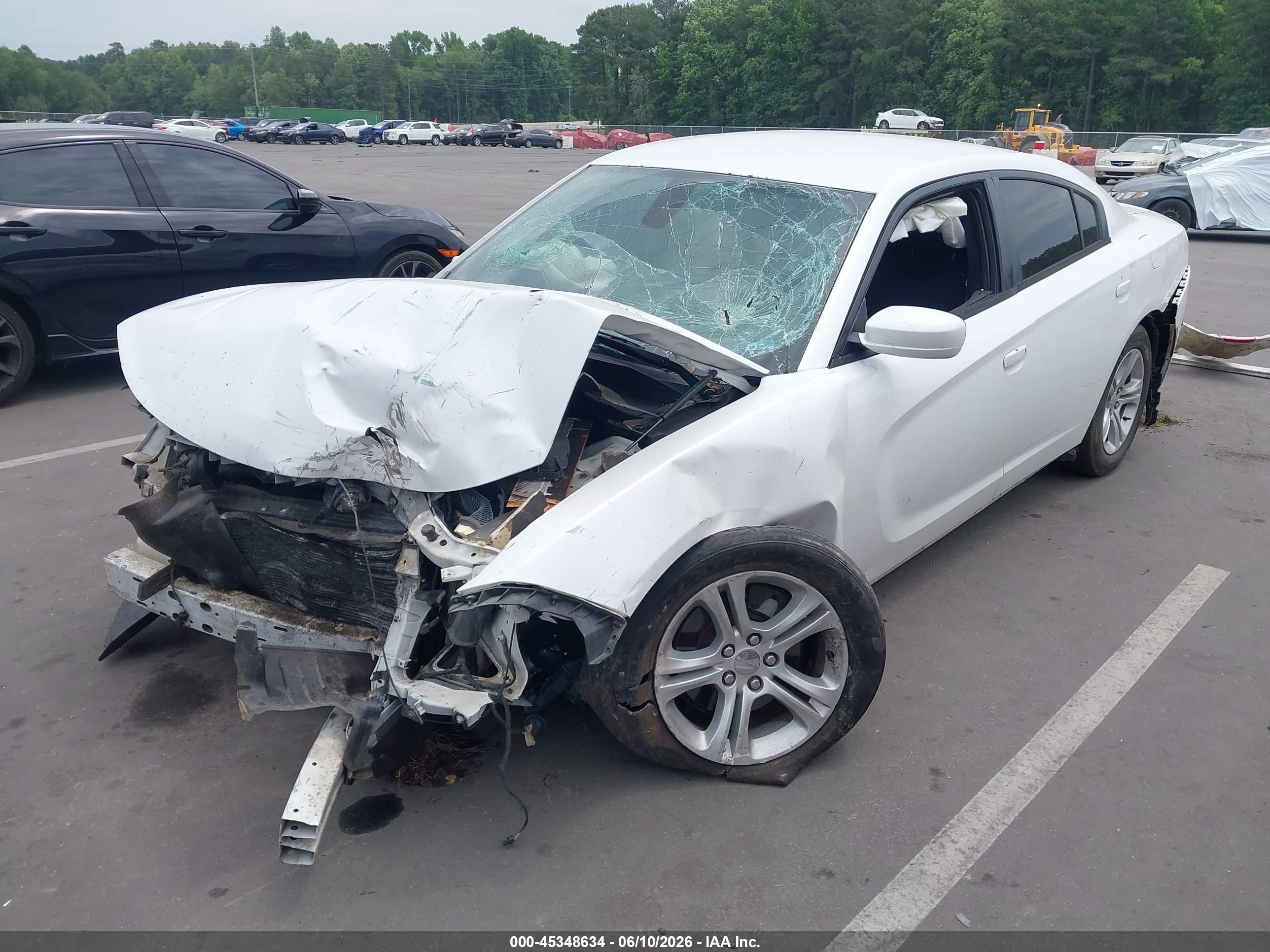 2015 Dodge Charger Se White vin: 2C3CDXBG6FH751617