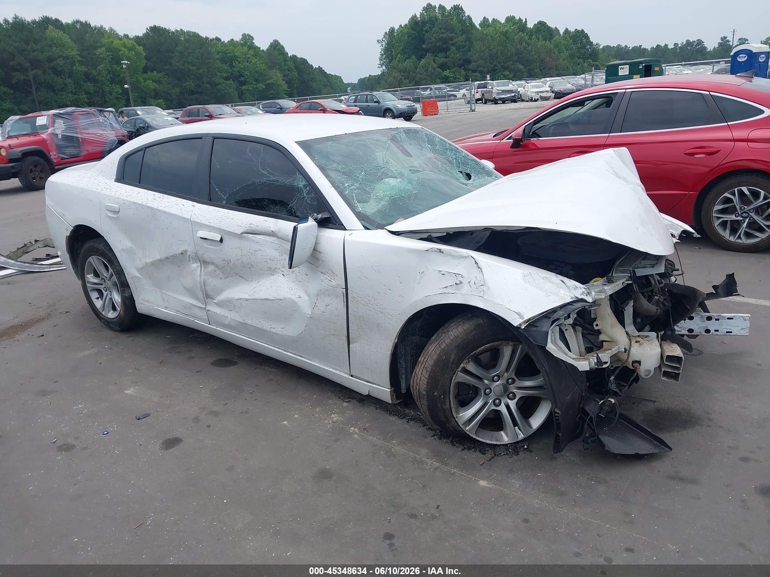 2015 Dodge Charger Se White vin: 2C3CDXBG6FH751617