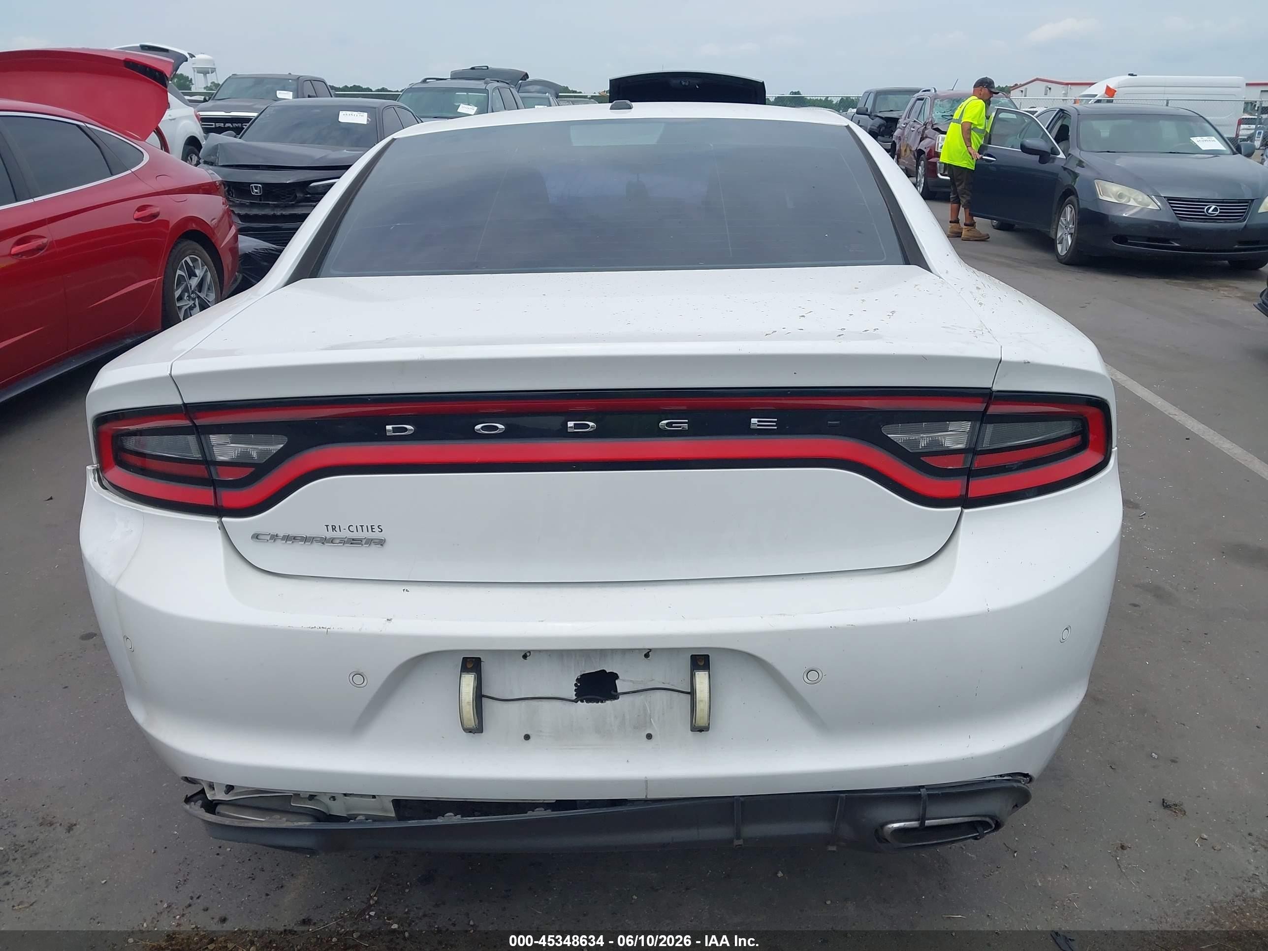 2015 Dodge Charger Se White vin: 2C3CDXBG6FH751617