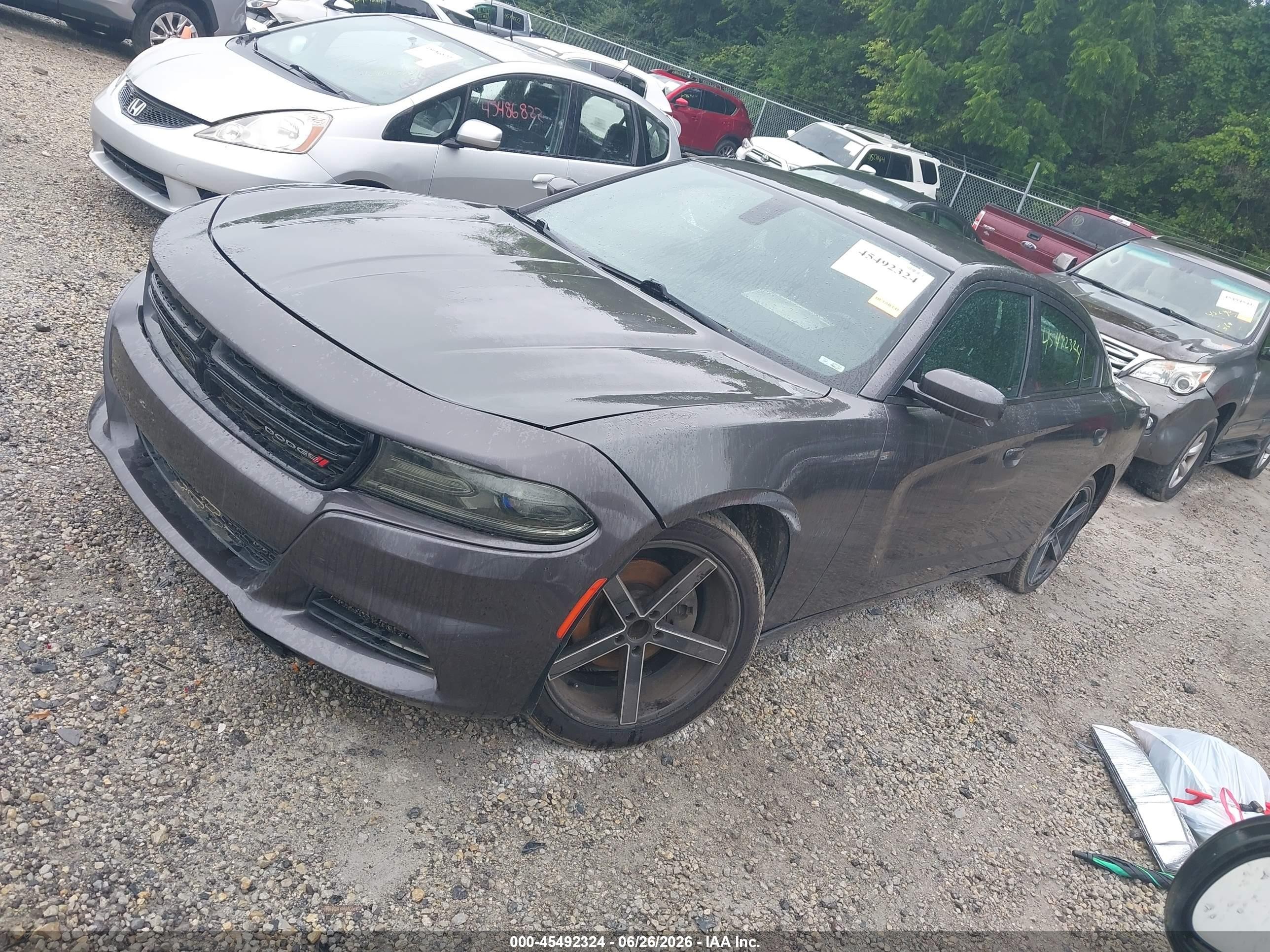 2015 Dodge Charger Se Black vin: 2C3CDXBG6FH776288