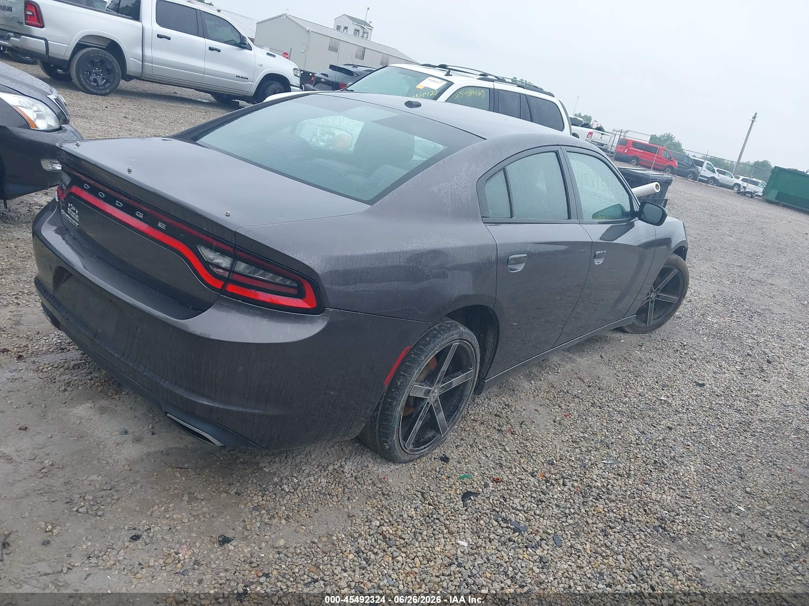 2015 Dodge Charger Se Black vin: 2C3CDXBG6FH776288