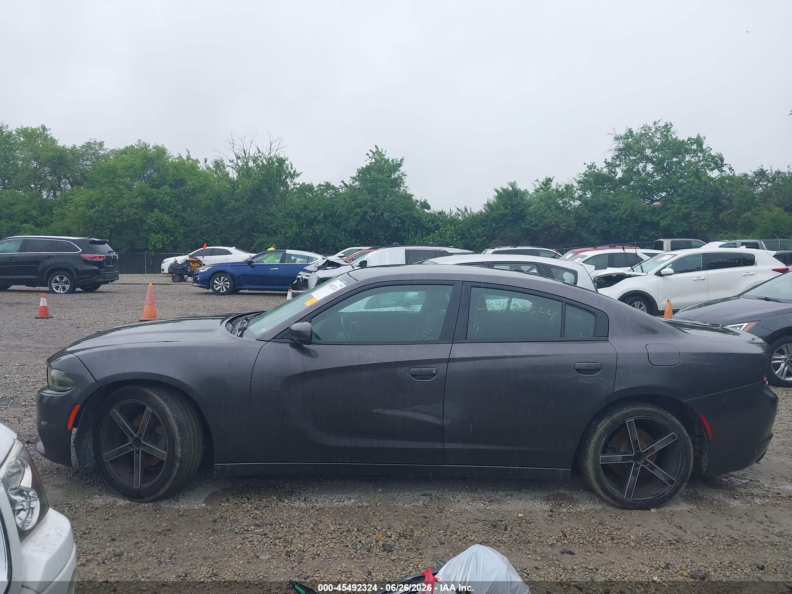 2015 Dodge Charger Se Black vin: 2C3CDXBG6FH776288