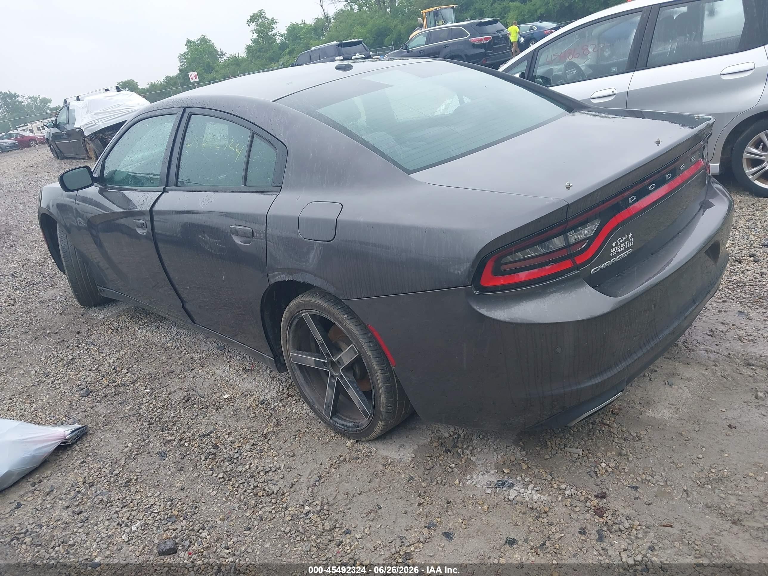 2015 Dodge Charger Se Black vin: 2C3CDXBG6FH776288