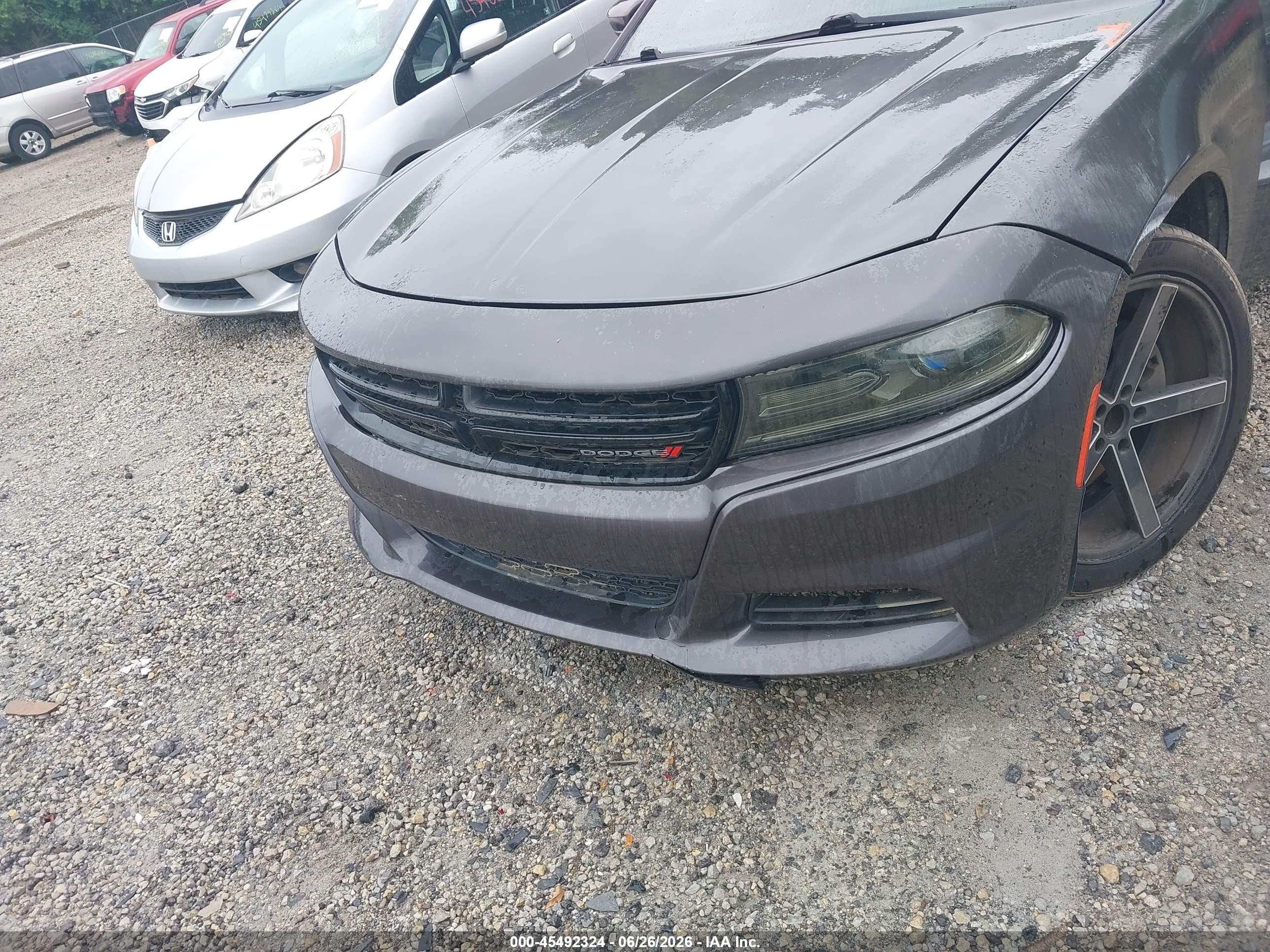 2015 Dodge Charger Se Black vin: 2C3CDXBG6FH776288
