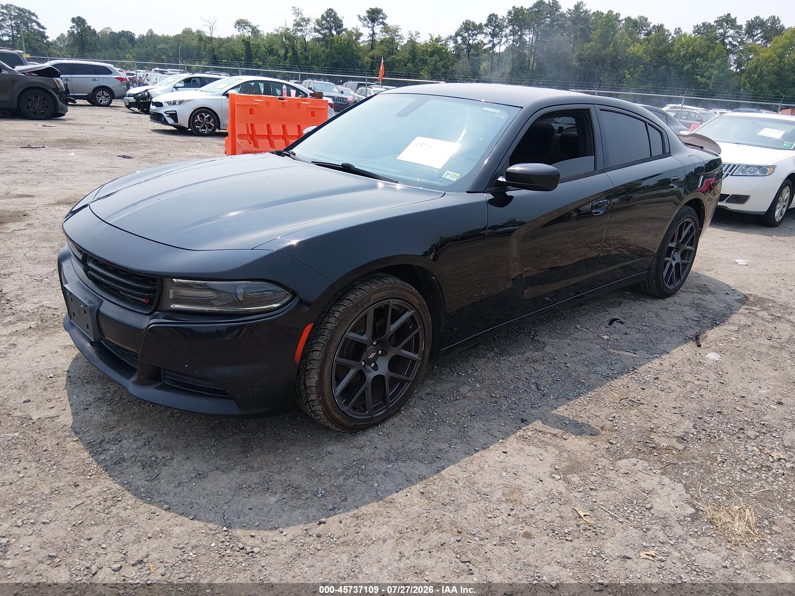 2015 Dodge Charger Se Black vin: 2C3CDXBG6FH776484
