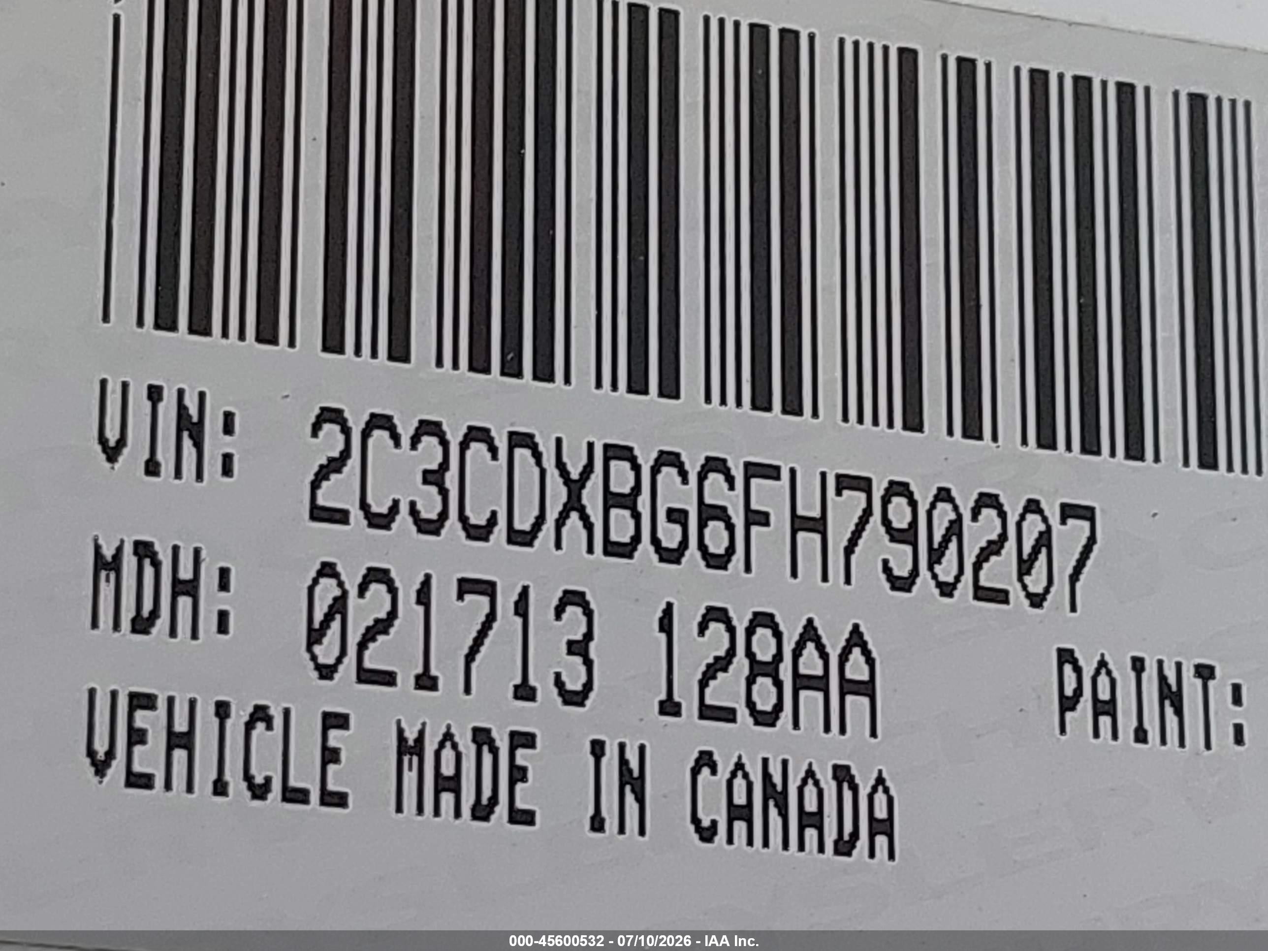2015 Dodge Charger Se Белый vin: 2C3CDXBG6FH790207