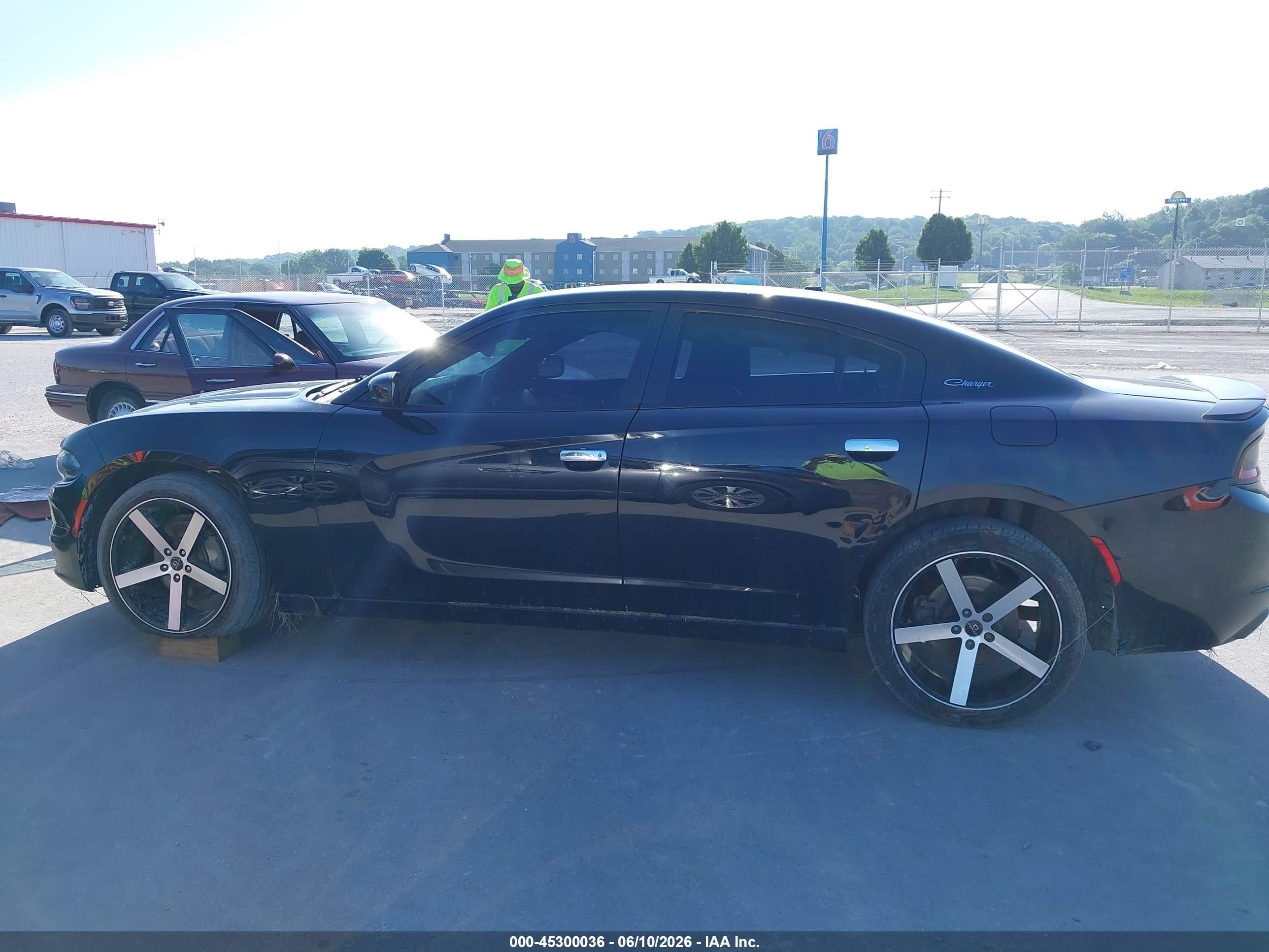 2015 Dodge Charger Se Black vin: 2C3CDXBG6FH866959