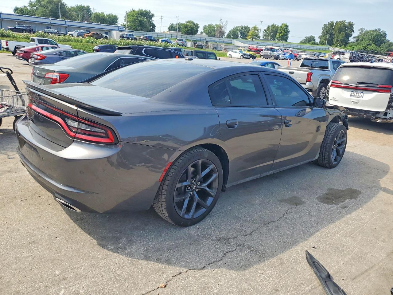 2019 Dodge Charger Sxt Gray vin: 2C3CDXBG6KH598795