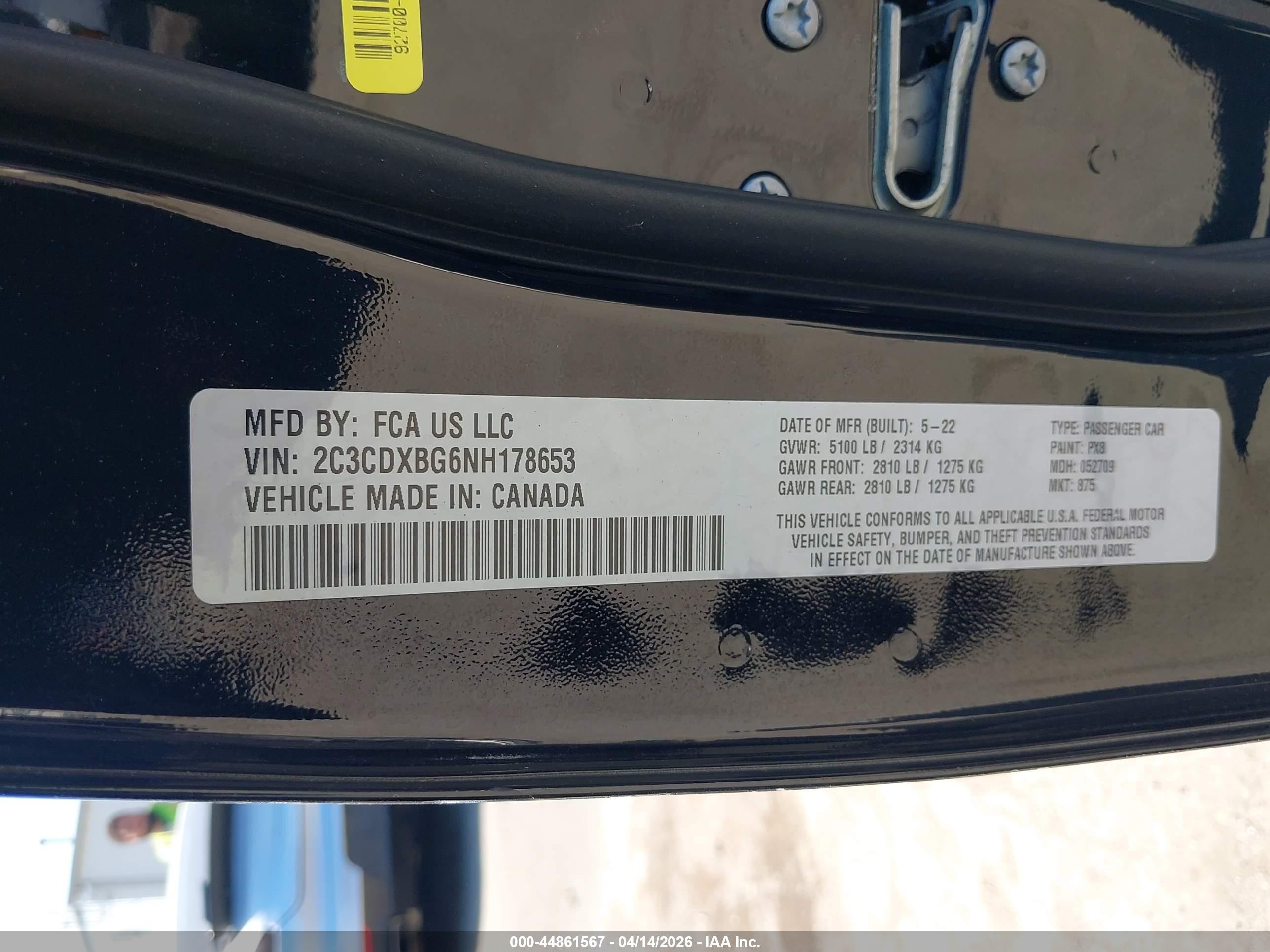 2022 Dodge Charger Sxt Rwd Black vin: 2C3CDXBG6NH178653