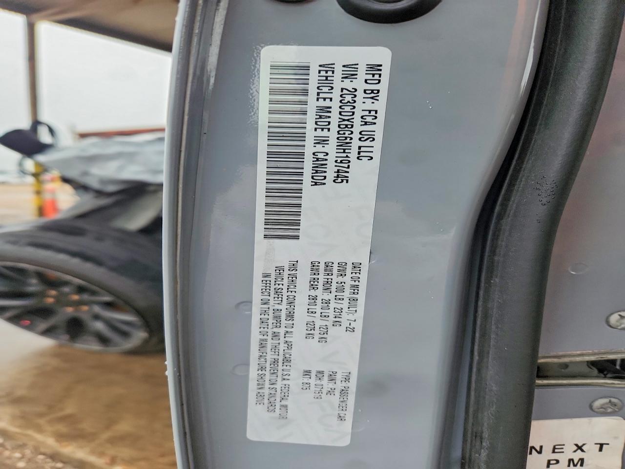 2022 Dodge Charger Sxt Gray vin: 2C3CDXBG6NH197445