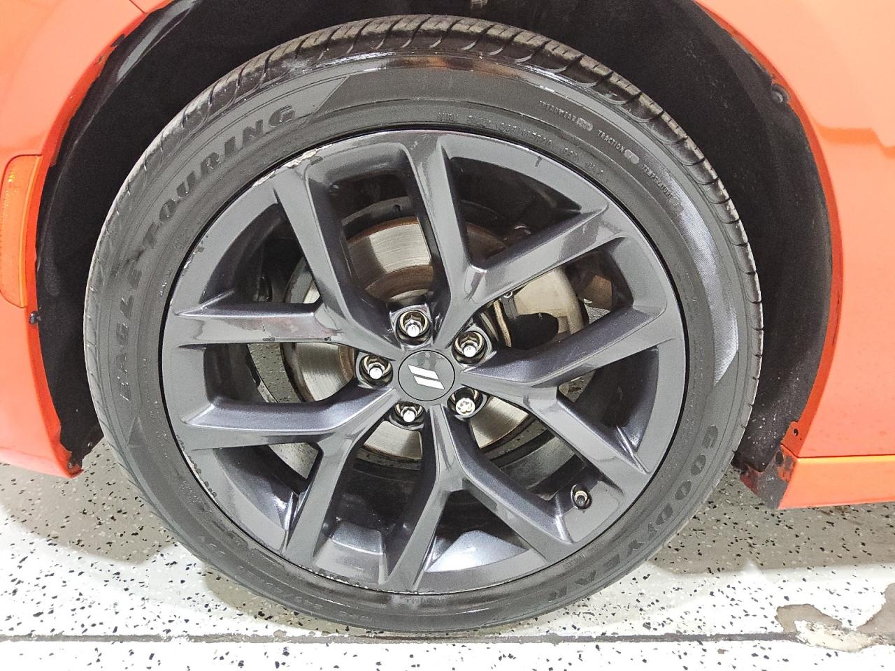 2022 Dodge Charger Sxt Red vin: 2C3CDXBG6NH204698 Damage: Left Front Wheel, Curb Rash, 4 To 5 Inches