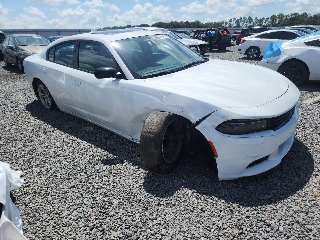 2023 Dodge Charger Sxt White vin: 2C3CDXBG6PH698421