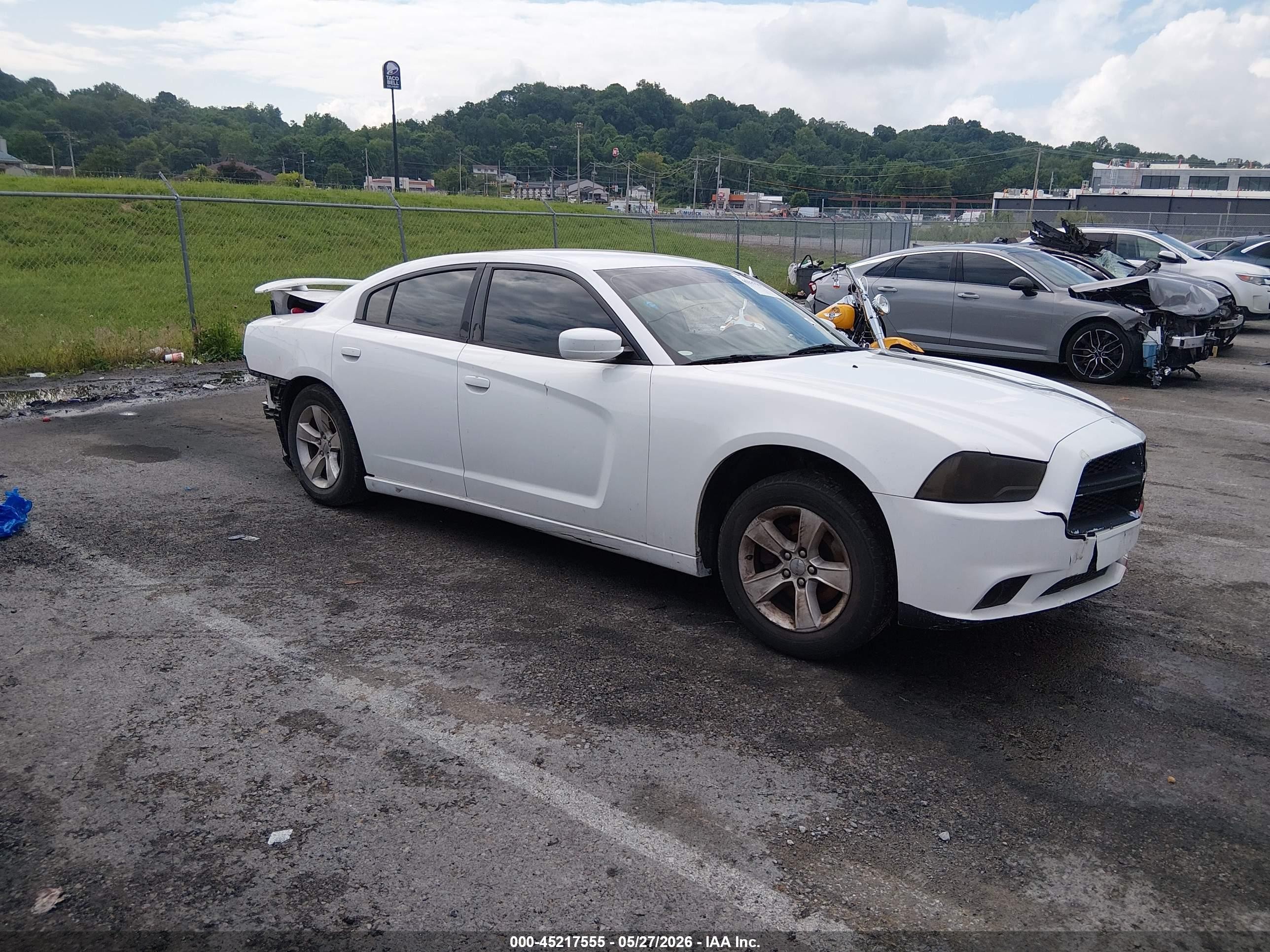 2012 Dodge Charger Se White vin: 2C3CDXBG7CH217859