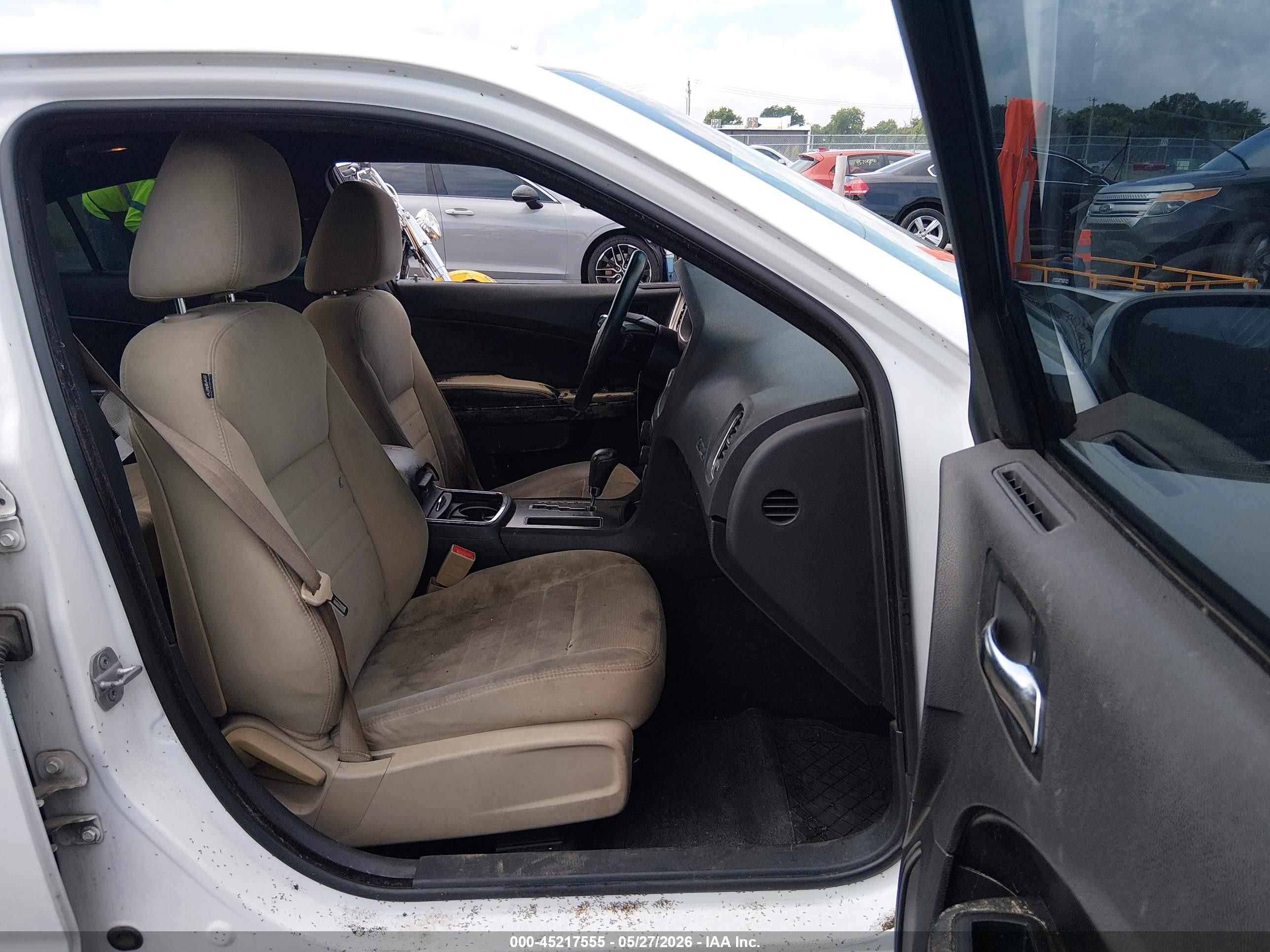 2012 Dodge Charger Se White vin: 2C3CDXBG7CH217859