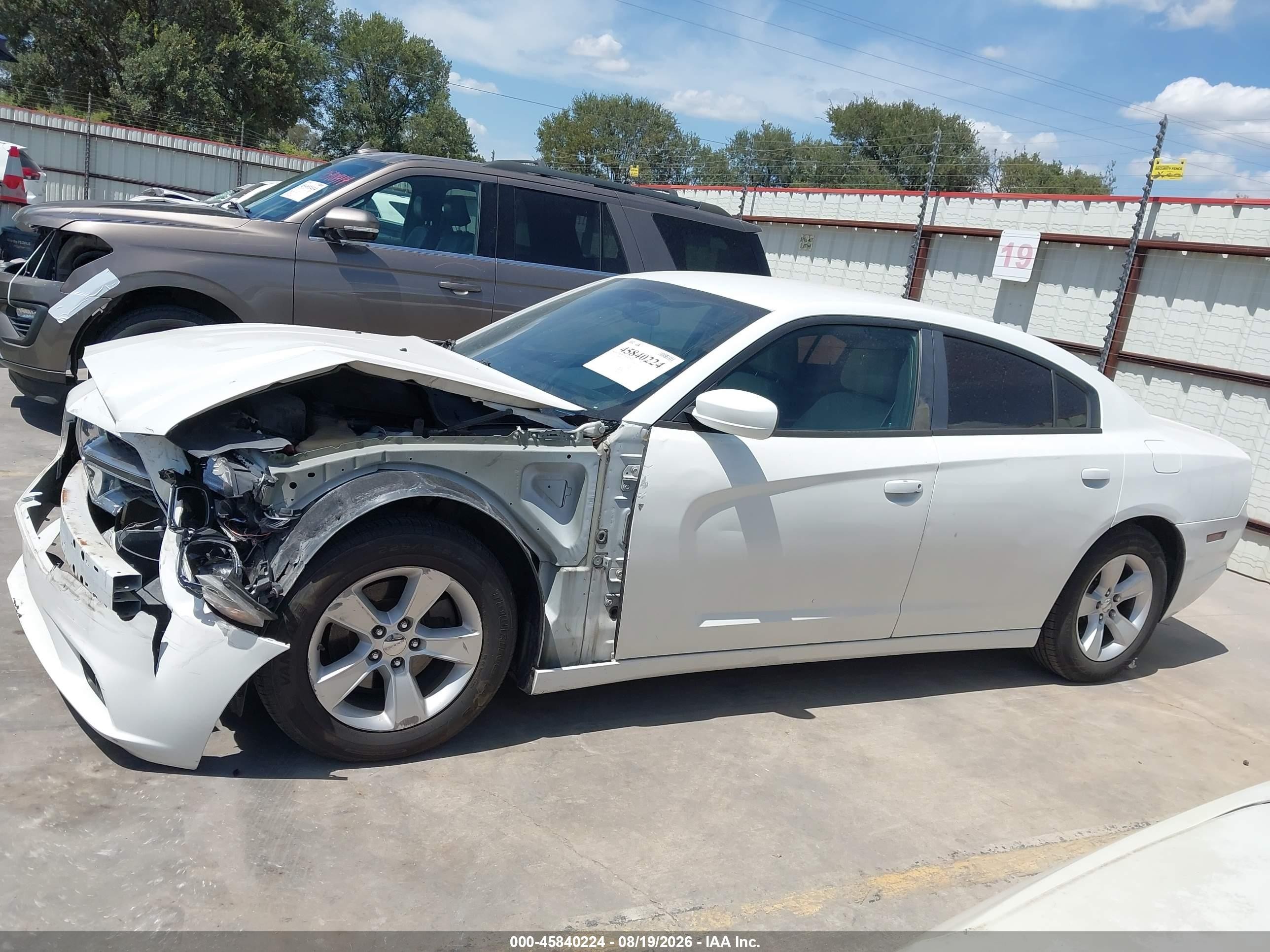 2012 Dodge Charger Se White vin: 2C3CDXBG7CH242759