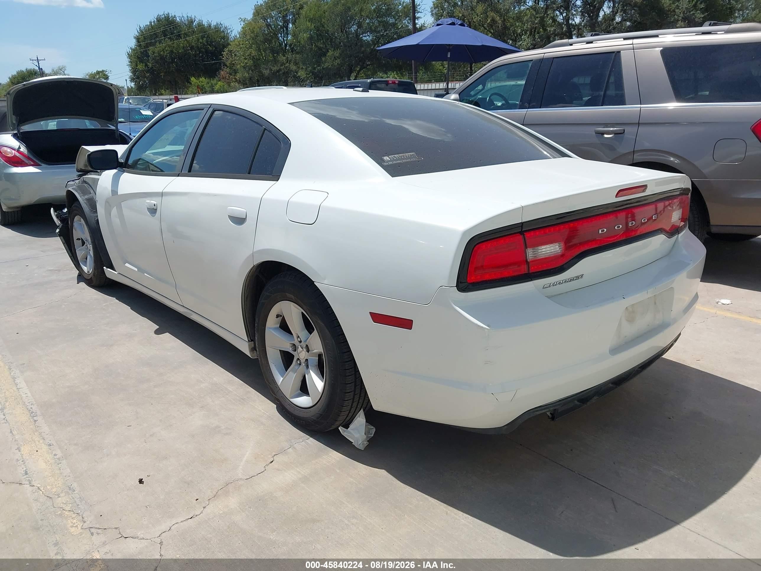 2012 Dodge Charger Se White vin: 2C3CDXBG7CH242759