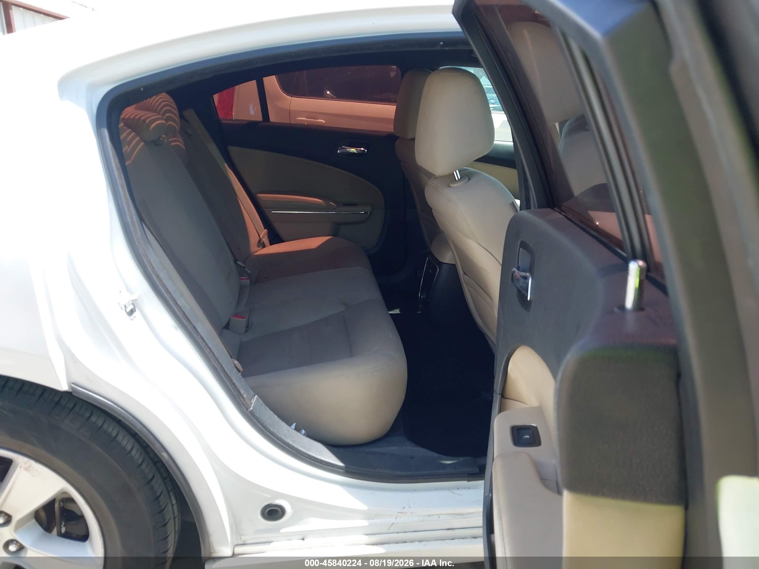 2012 Dodge Charger Se White vin: 2C3CDXBG7CH242759