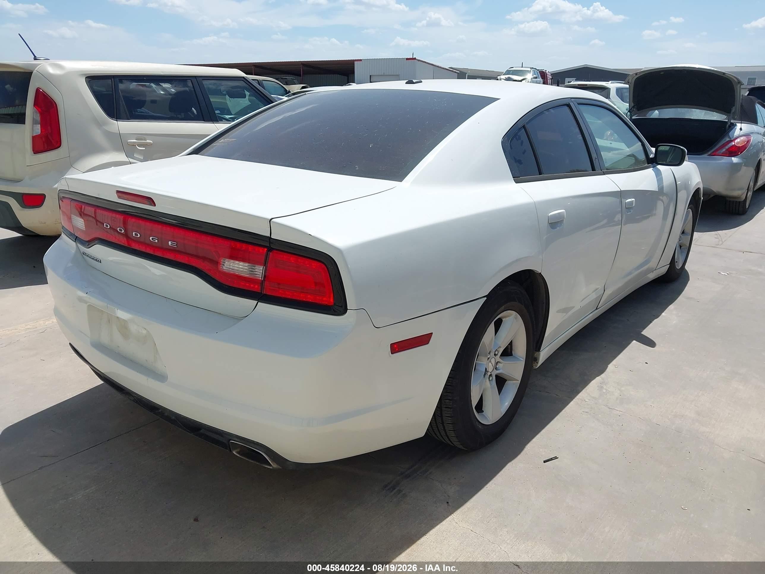 2012 Dodge Charger Se White vin: 2C3CDXBG7CH242759