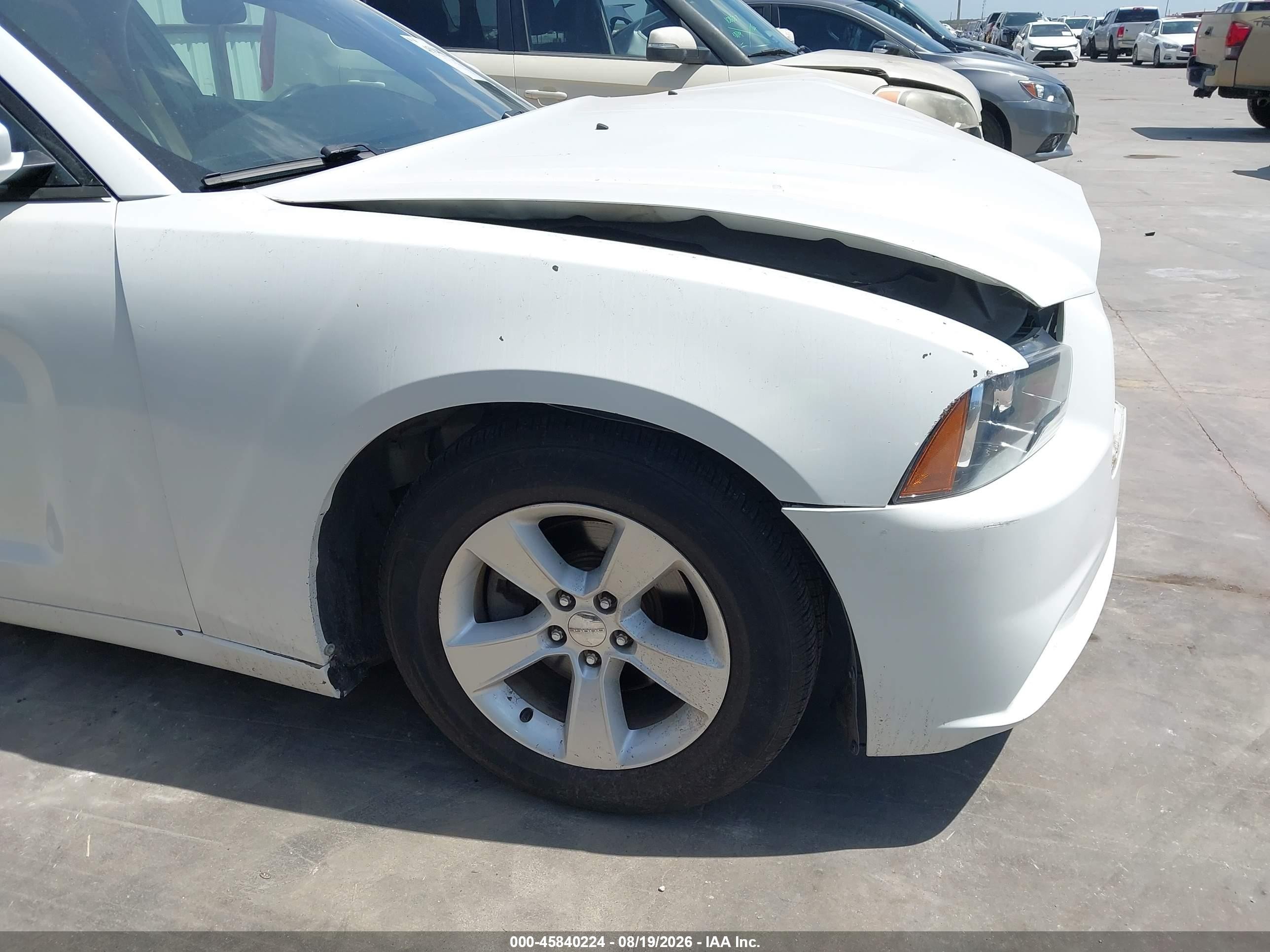 2012 Dodge Charger Se White vin: 2C3CDXBG7CH242759