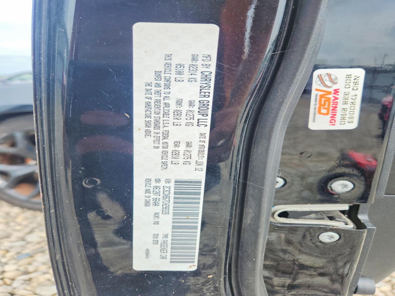 2012 Dodge Charger Se Black vin: 2C3CDXBG7CH298328
