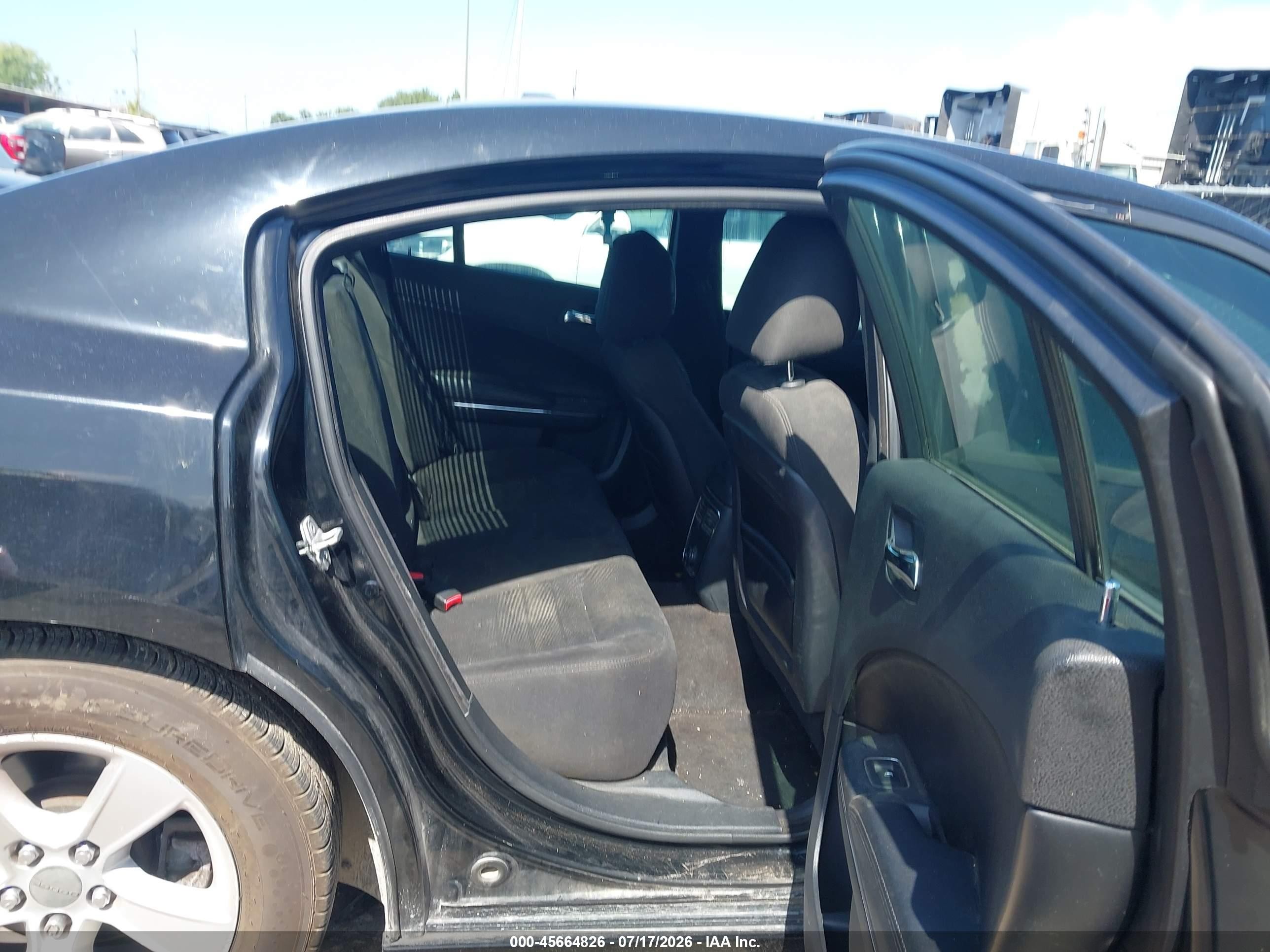 2012 Dodge Charger Se Black vin: 2C3CDXBG7CH300563