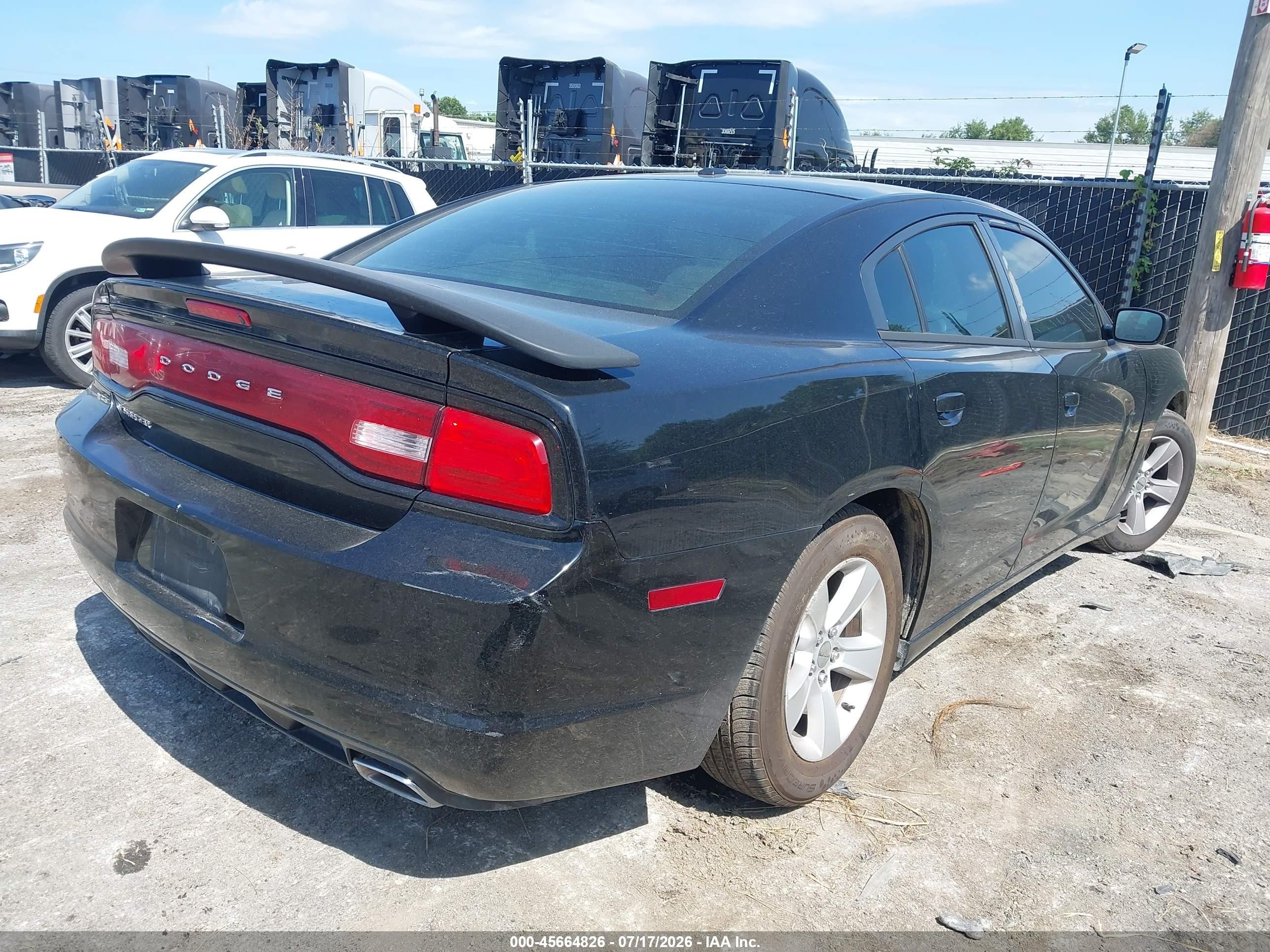 2012 Dodge Charger Se Black vin: 2C3CDXBG7CH300563
