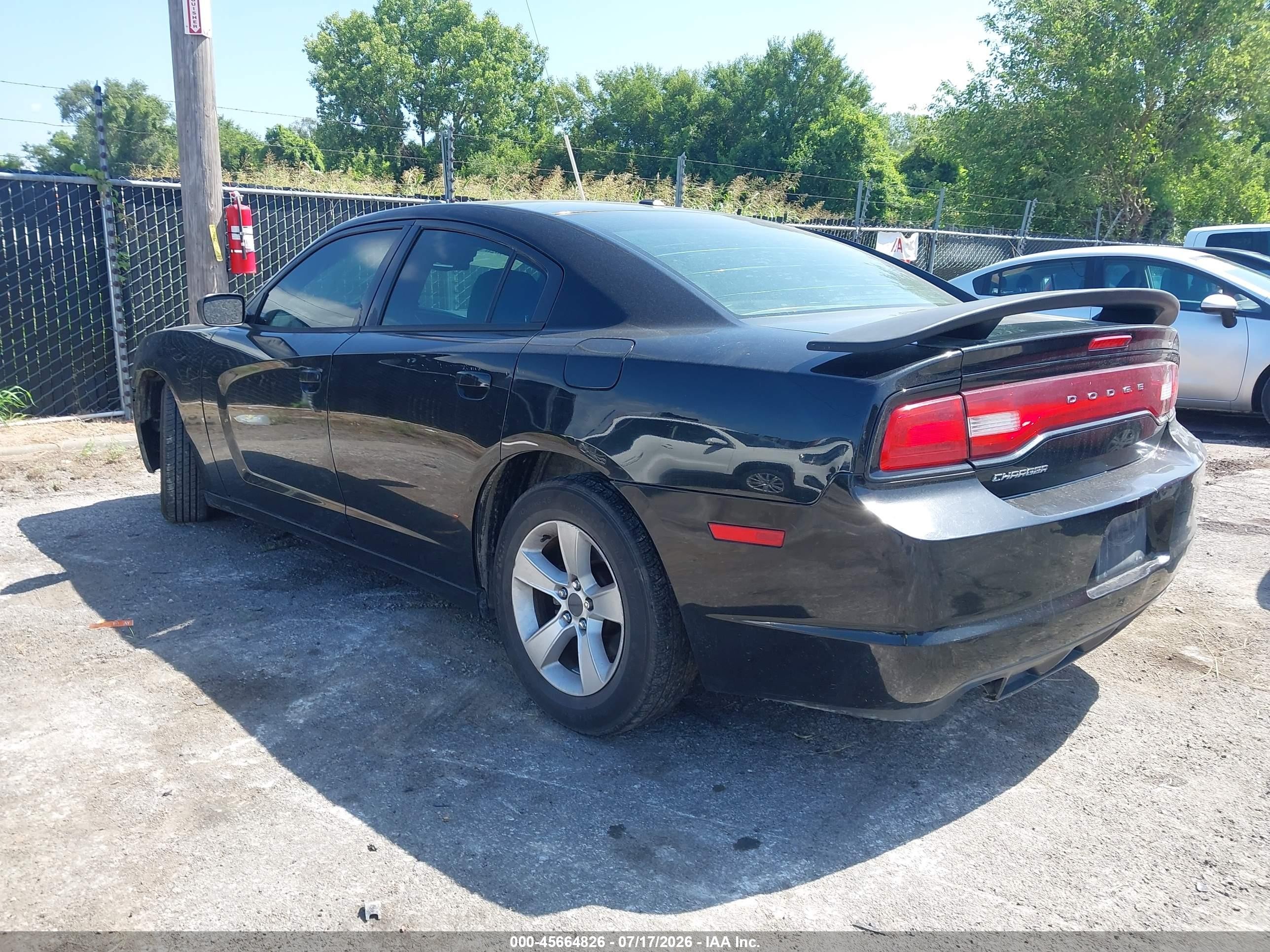 2012 Dodge Charger Se Black vin: 2C3CDXBG7CH300563