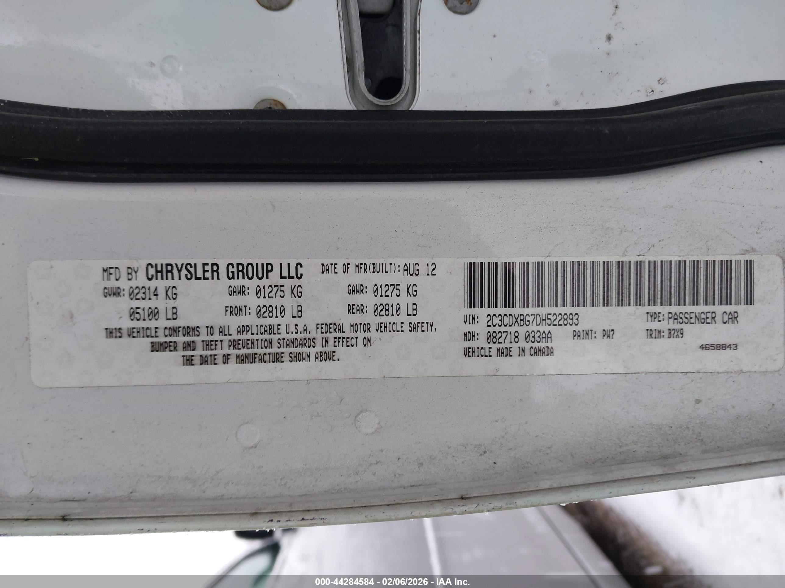 2013 Dodge Charger Se Белый vin: 2C3CDXBG7DH522893